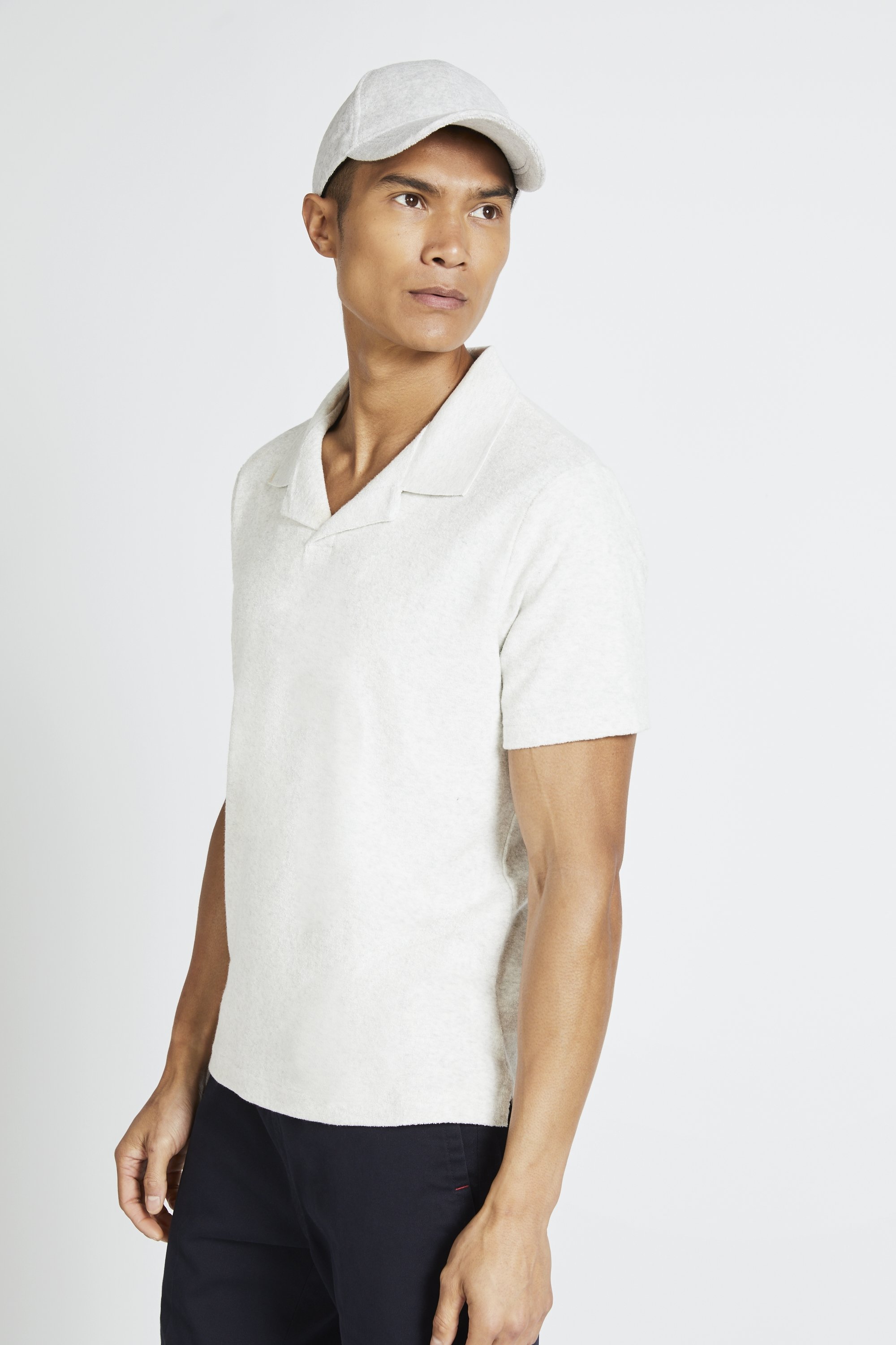 towelling polo shirt