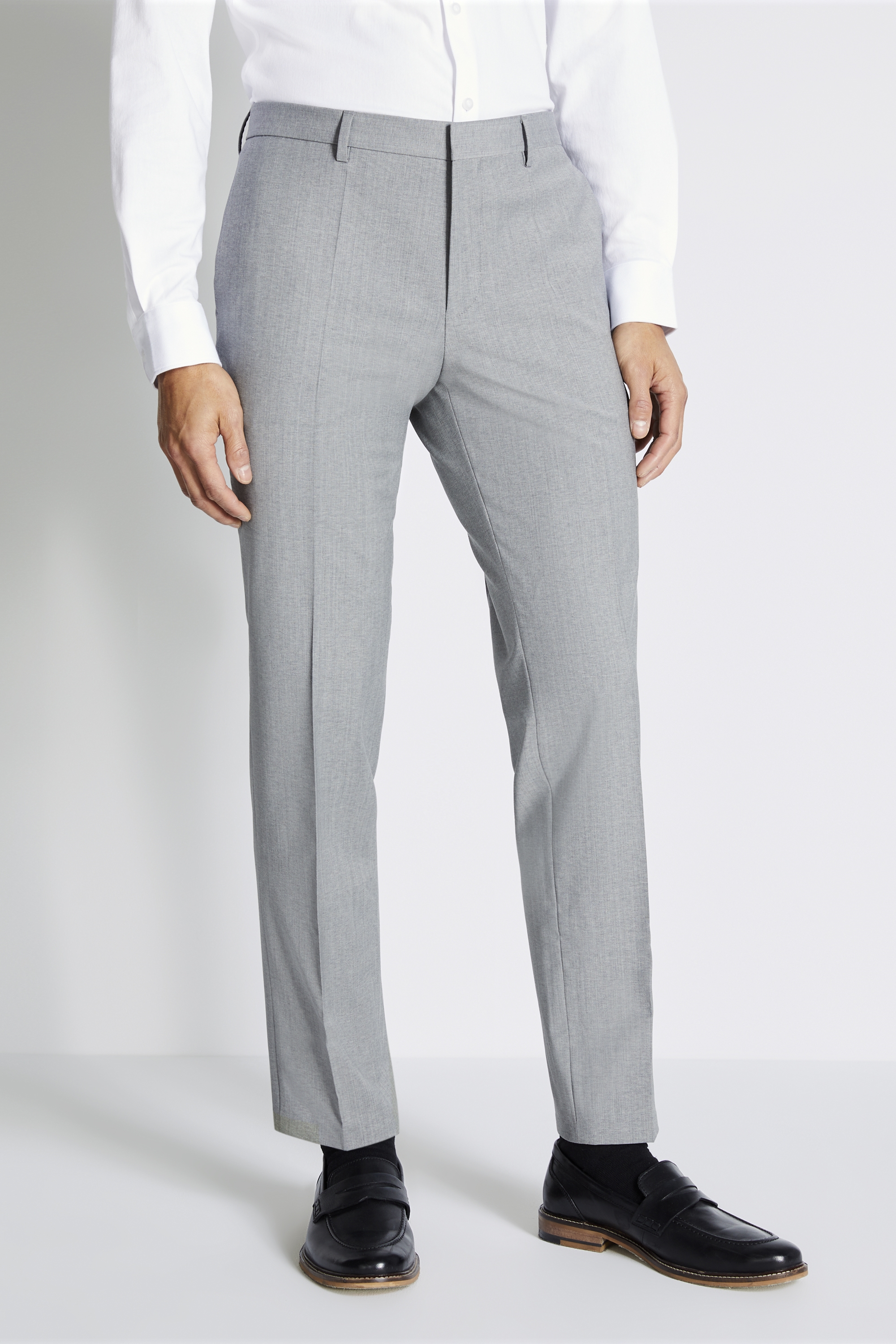Slim Fit Light Grey Trouser | Buy Online at Moss