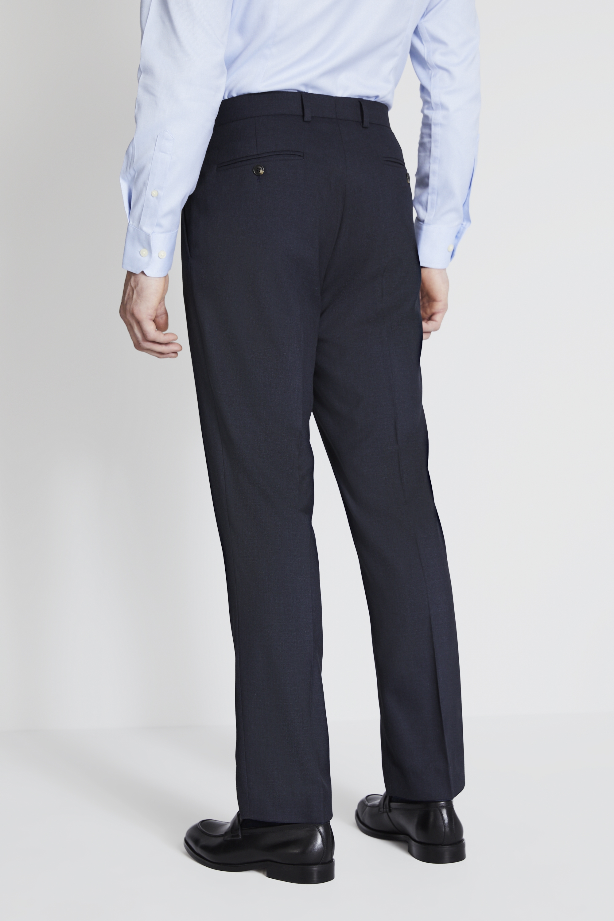 Navy Marl Trousers | Buy Online at Moss