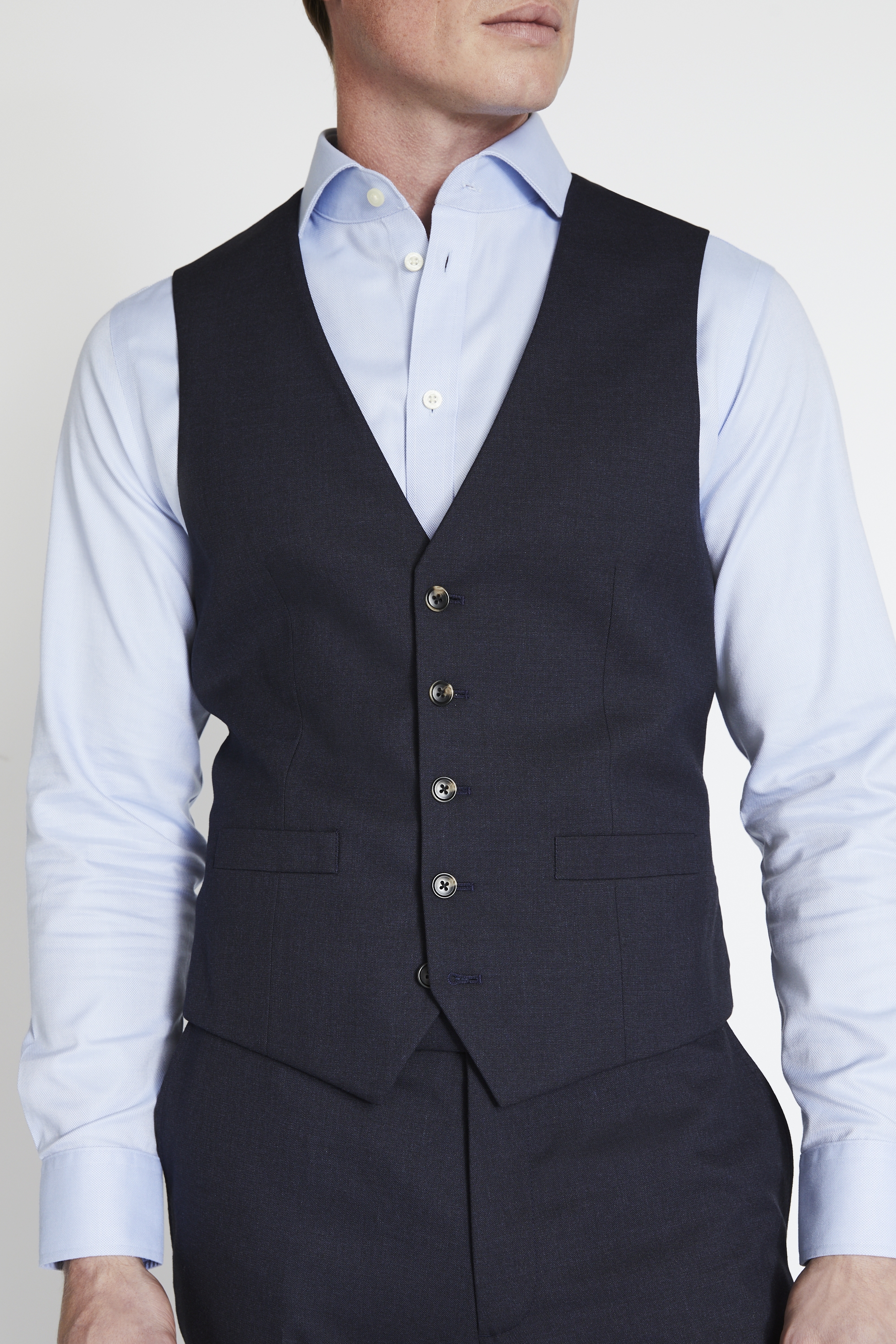 Navy Marl Vest