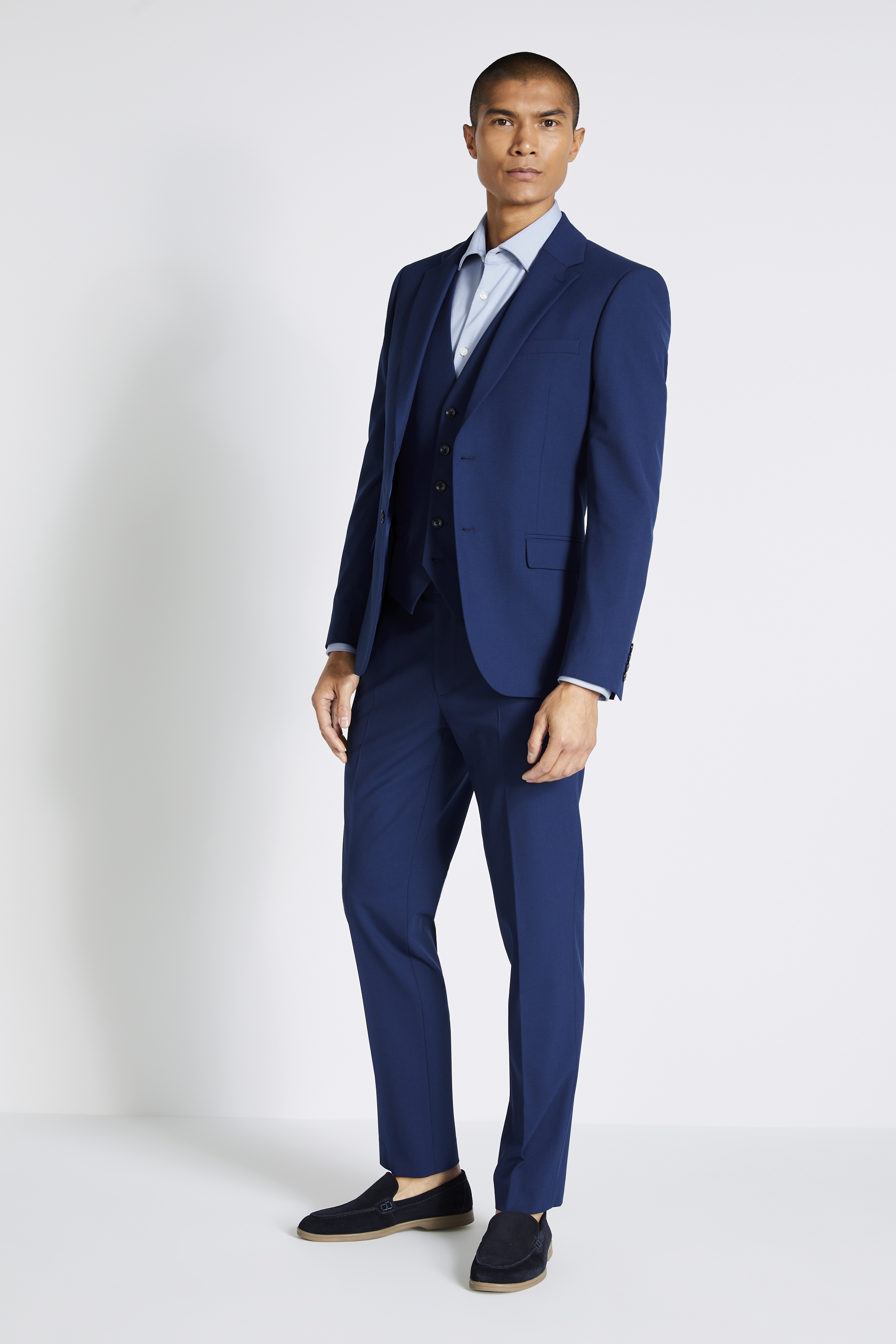 moss bros light blue suit