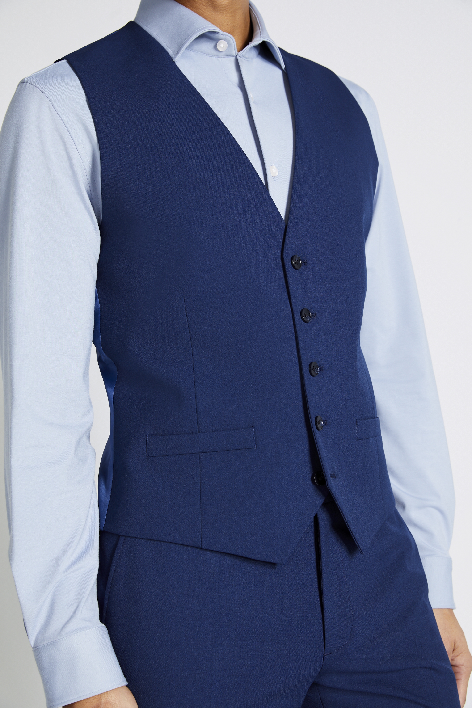Slim Fit Bright Blue Vest