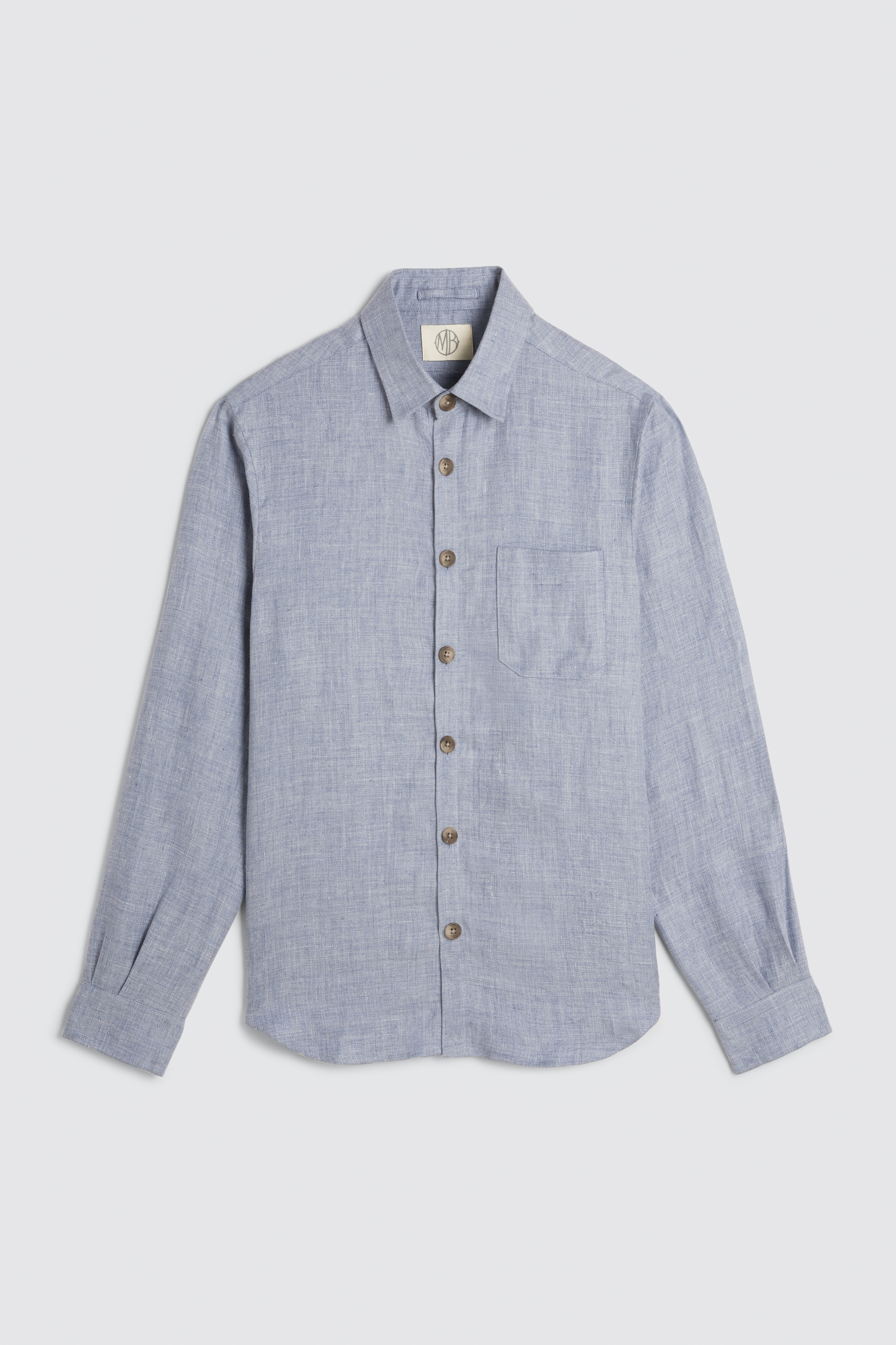 Light Blue Linen Overshirt | Buy Online at Moss