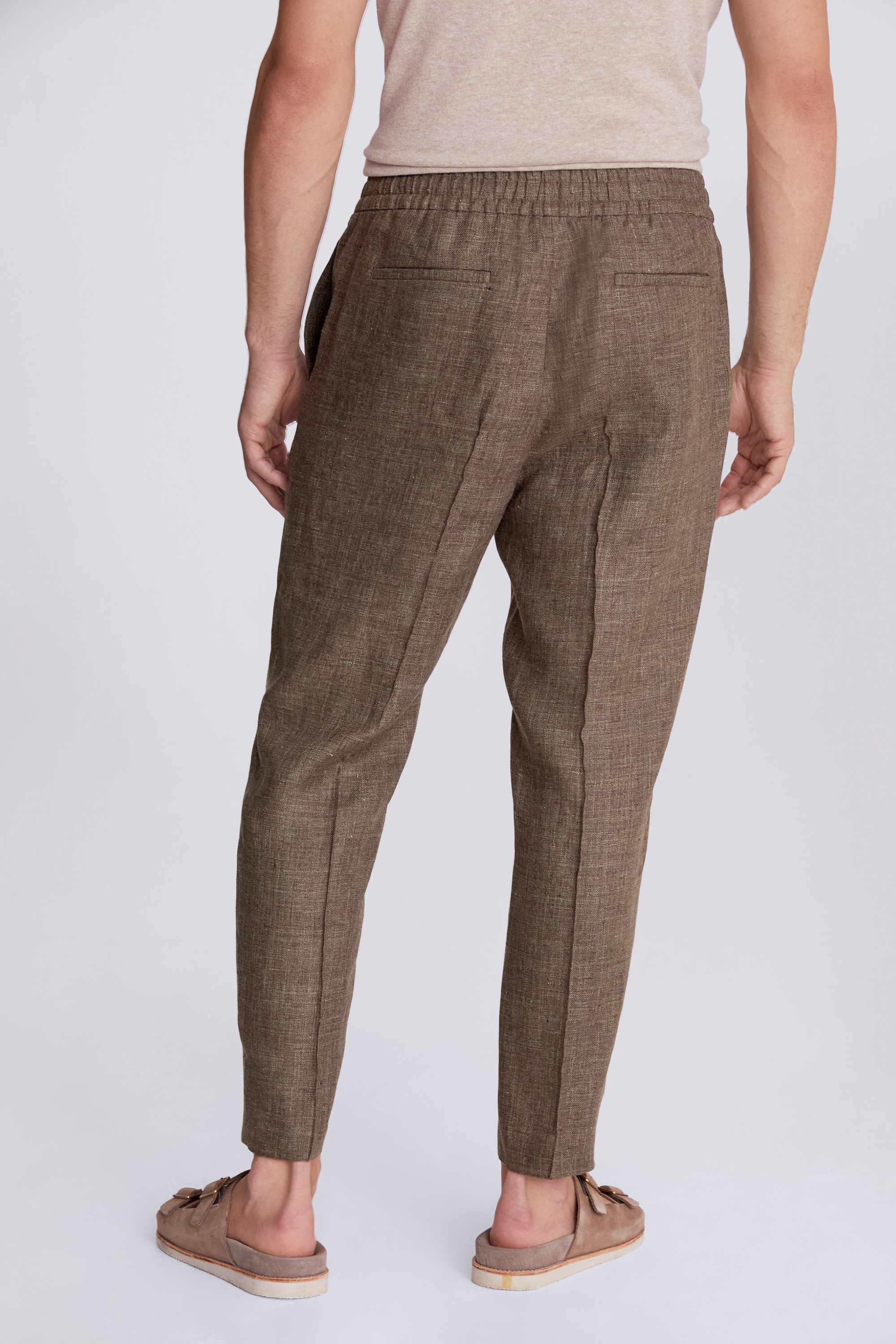 Brown Linen Trousers Buy Online at Moss