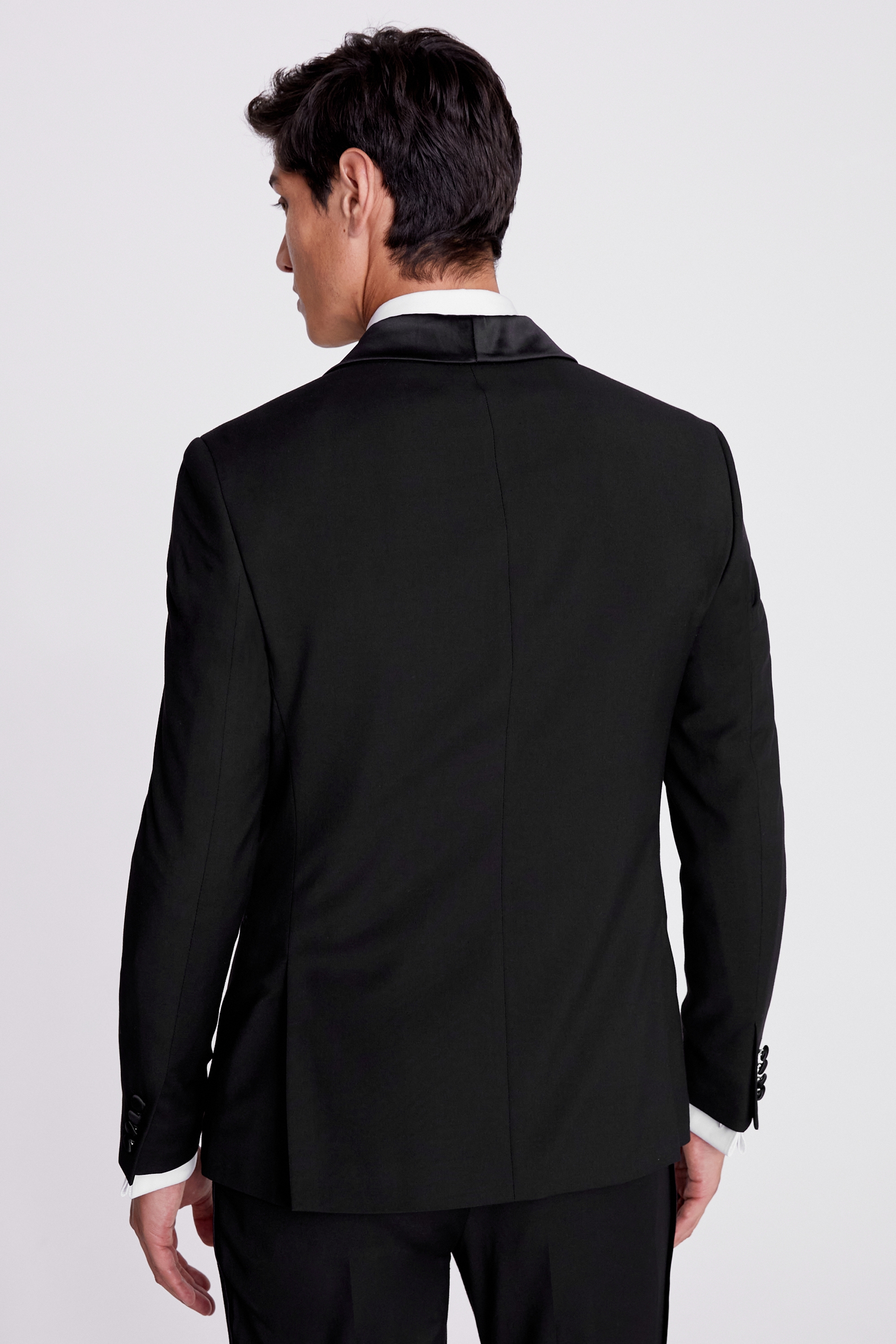 Slim Fit Black Shawl Lapel Tuxedo Jacket | Buy Online at Moss