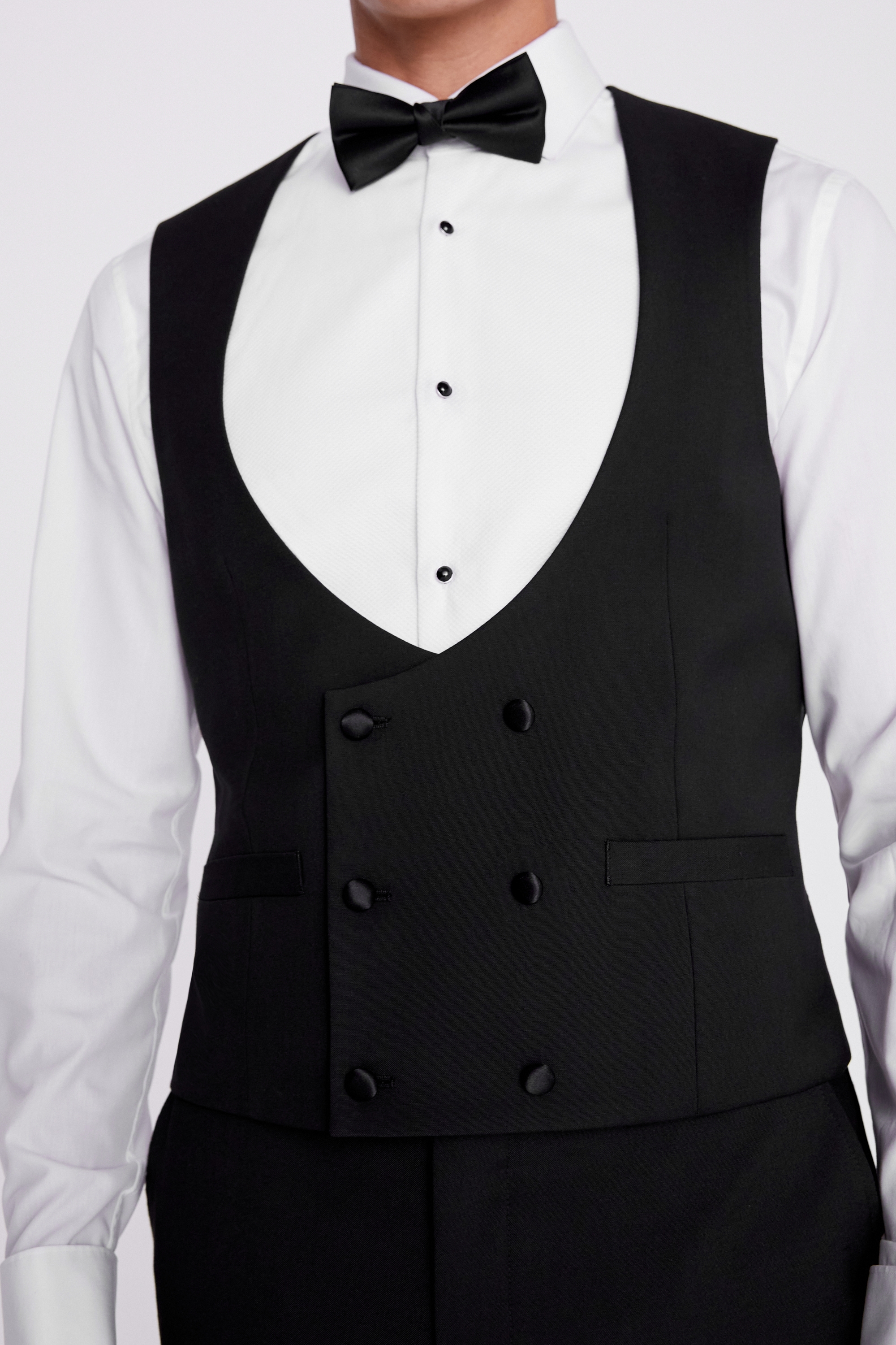 Slim Fit Black Dress Waistcoat | Buy Online at Moss