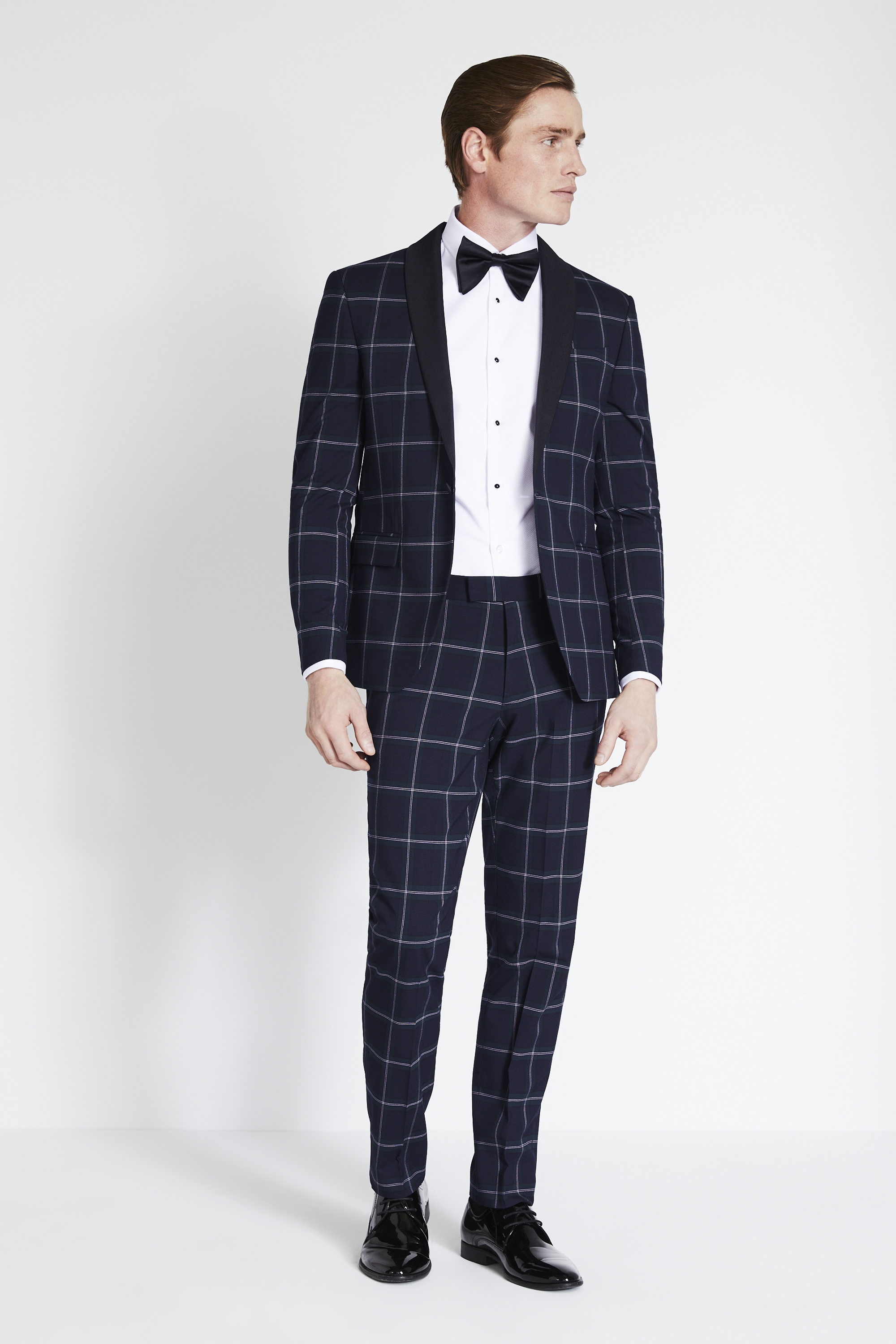 Slim Fit Tartan Tuxedo Jacket | Buy Online at Moss