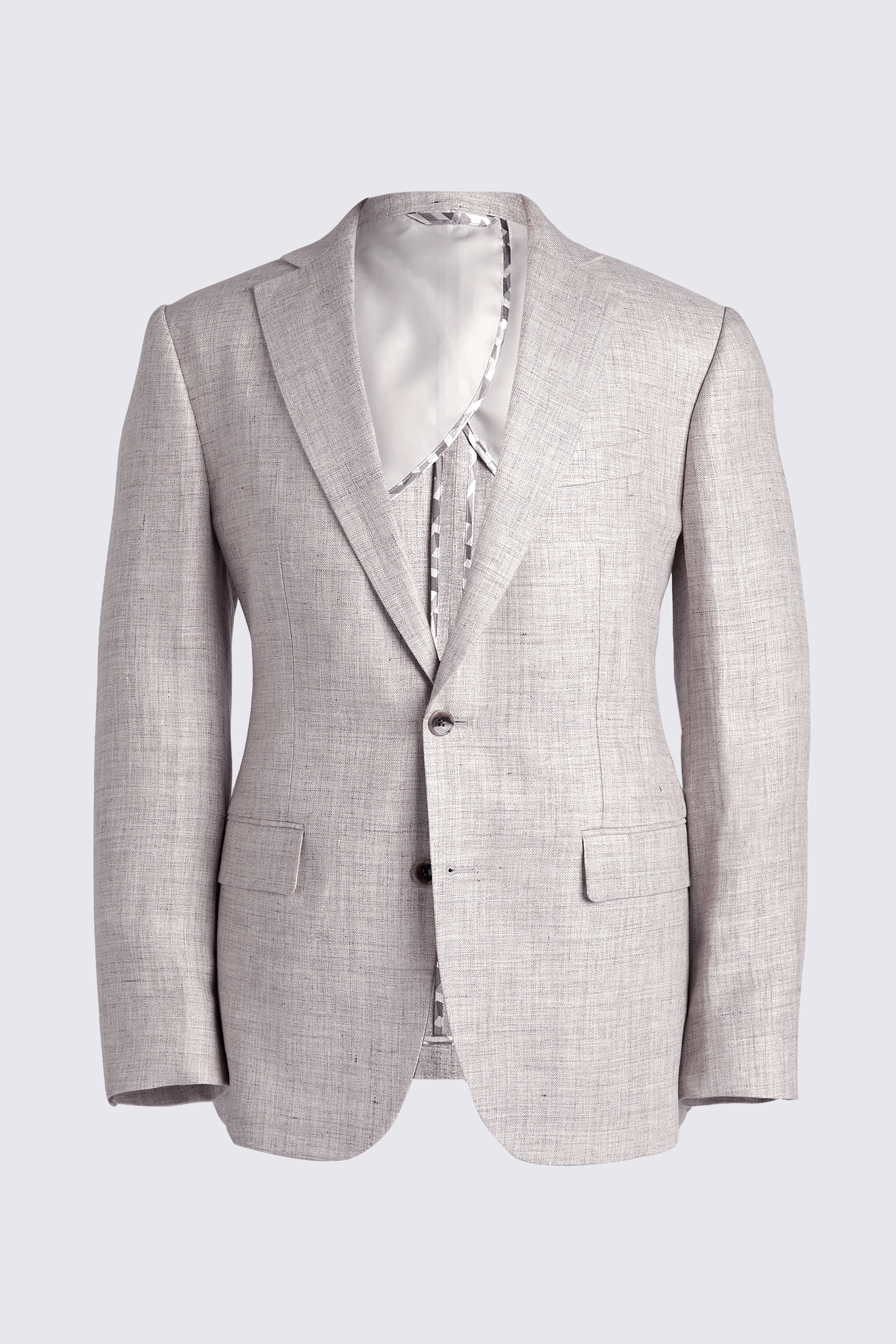 Tailored Fit Oatmeal Linen Jacket Buy Online At Moss