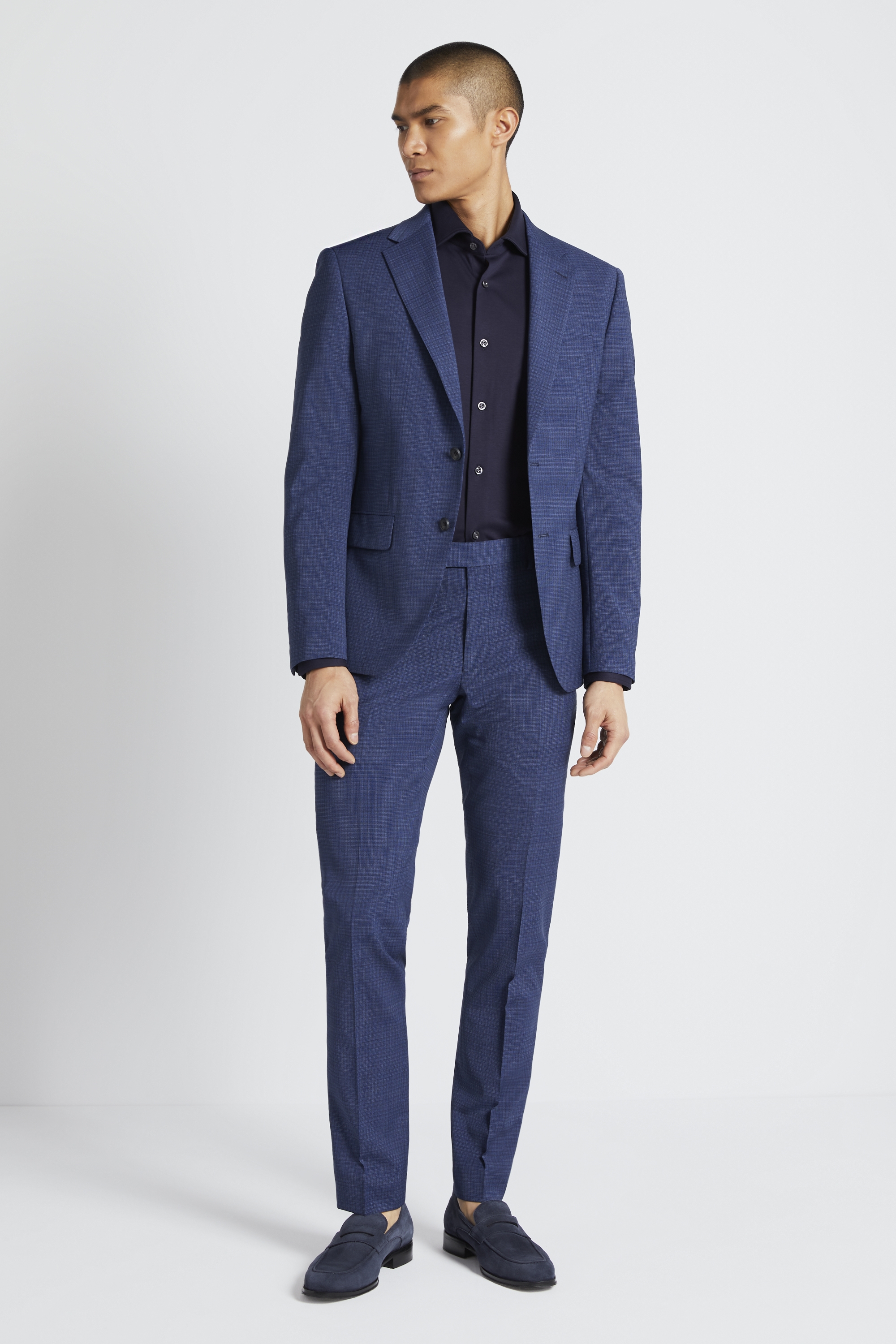 moss bros light blue suit