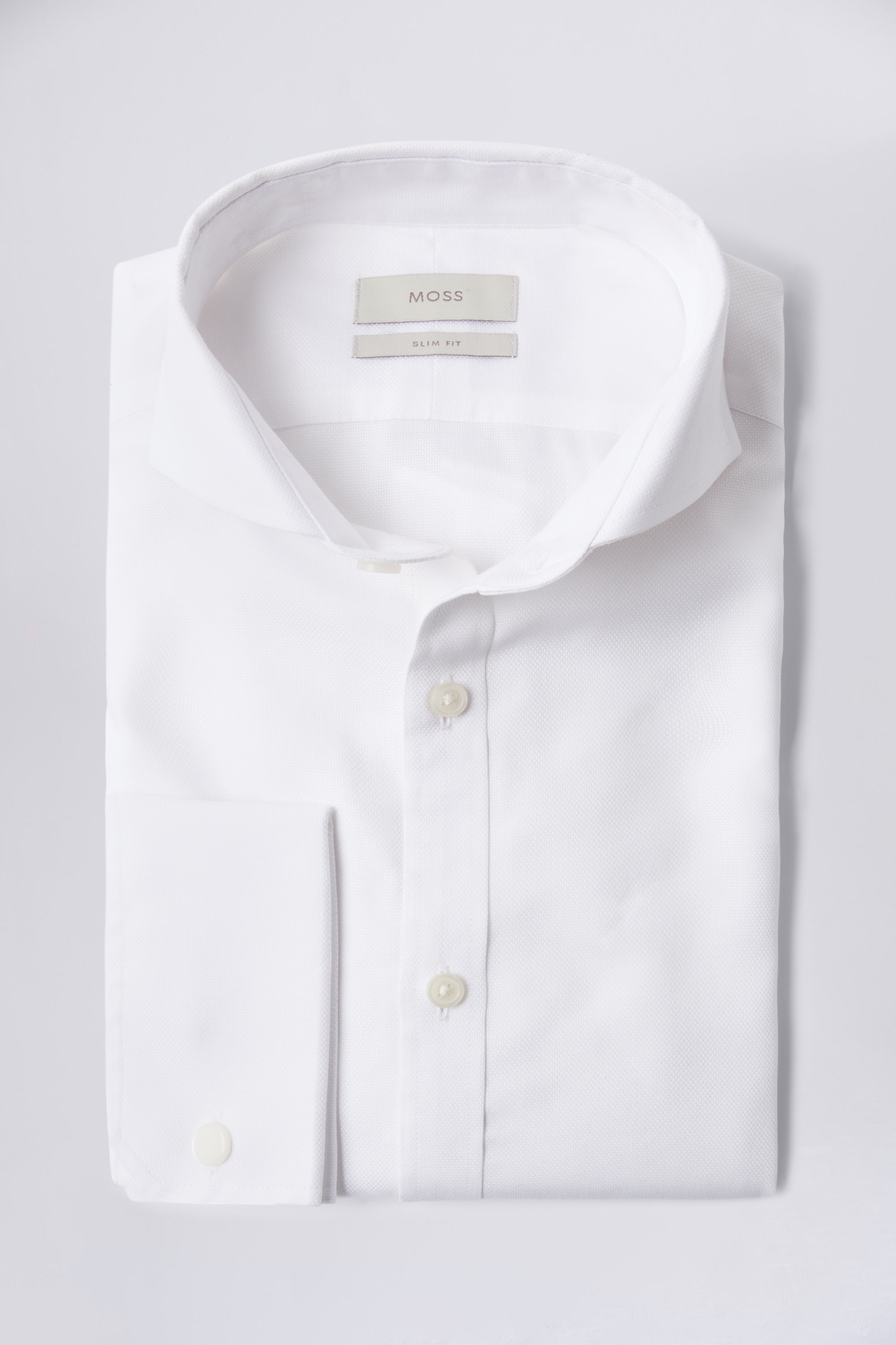 Slim Fit White Royal Oxford Non-Iron Shirt | Buy Online at Moss