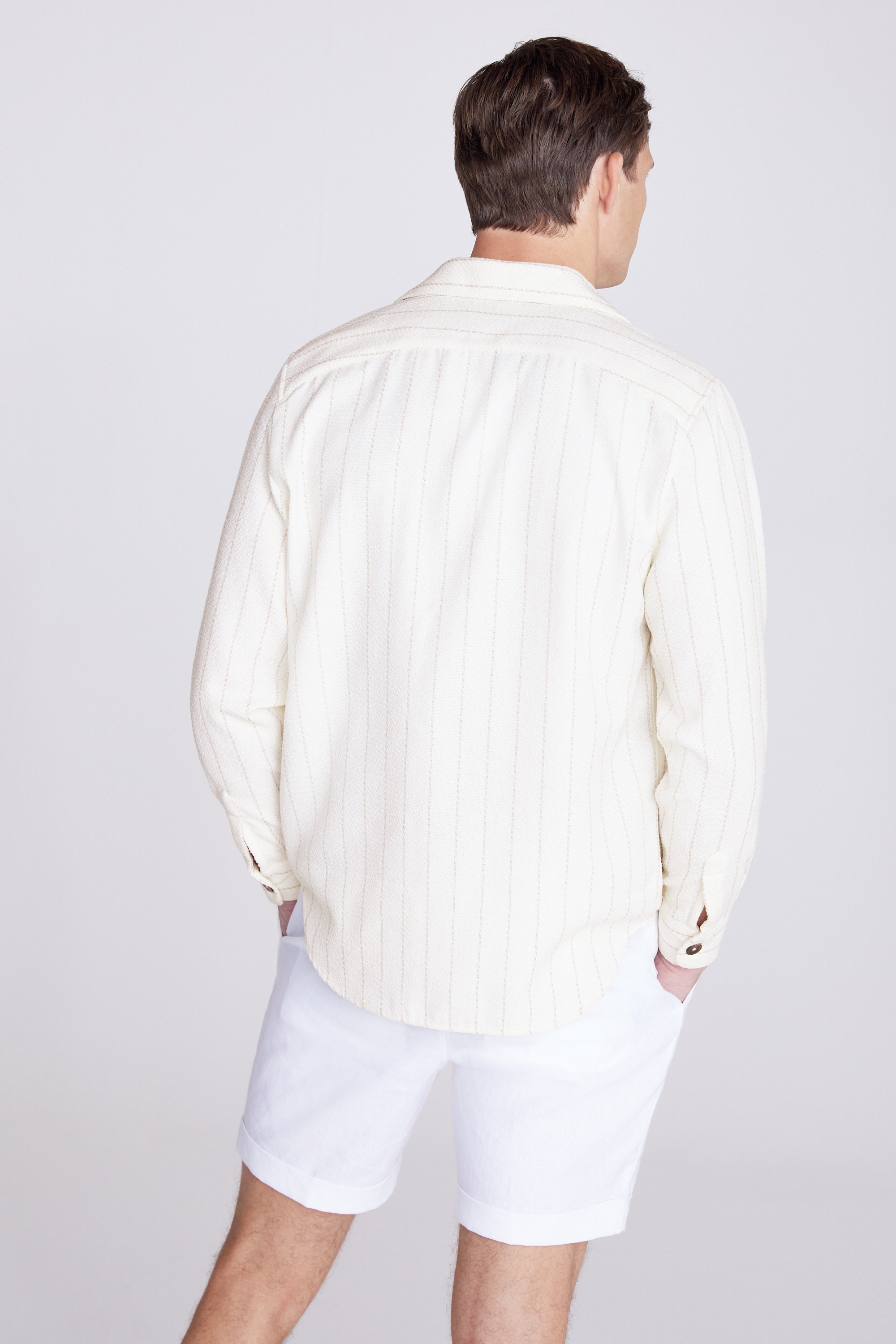 Ecru Stripe Overshirt