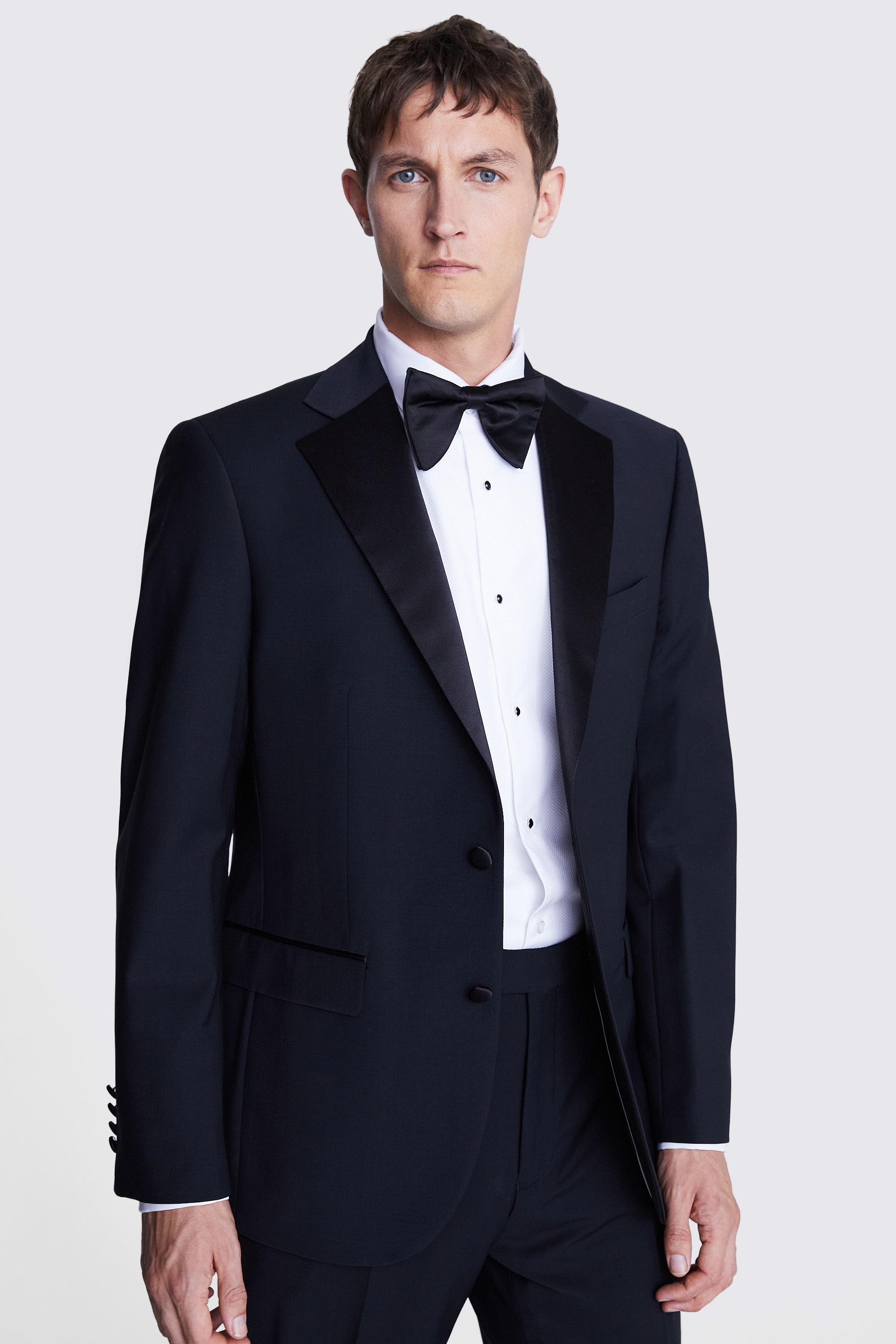 Regular Fit Black Notch Lapel Tuxedo Jacket | Buy Online at Moss