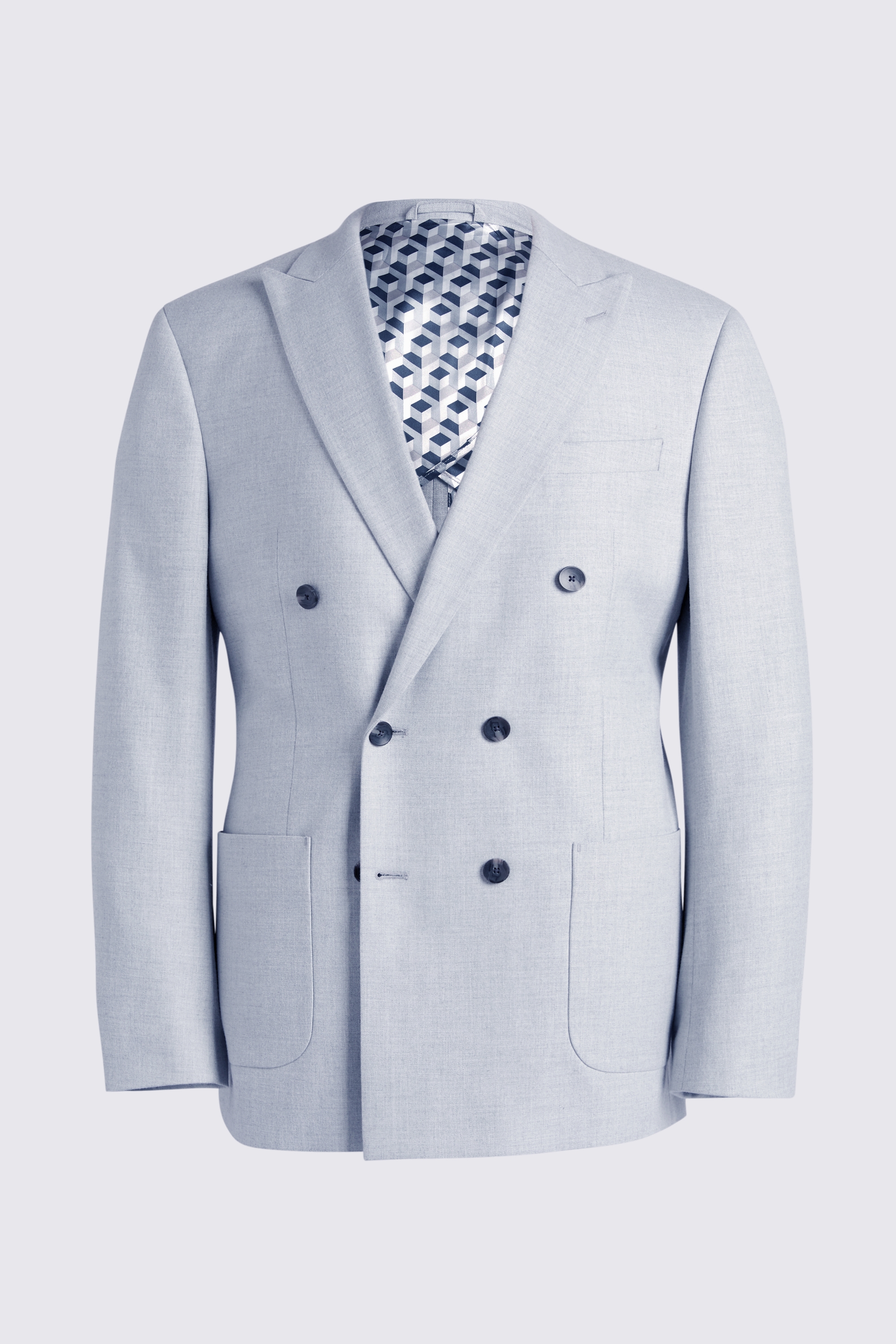 Tailored Fit Light Grey Flannel Jacket