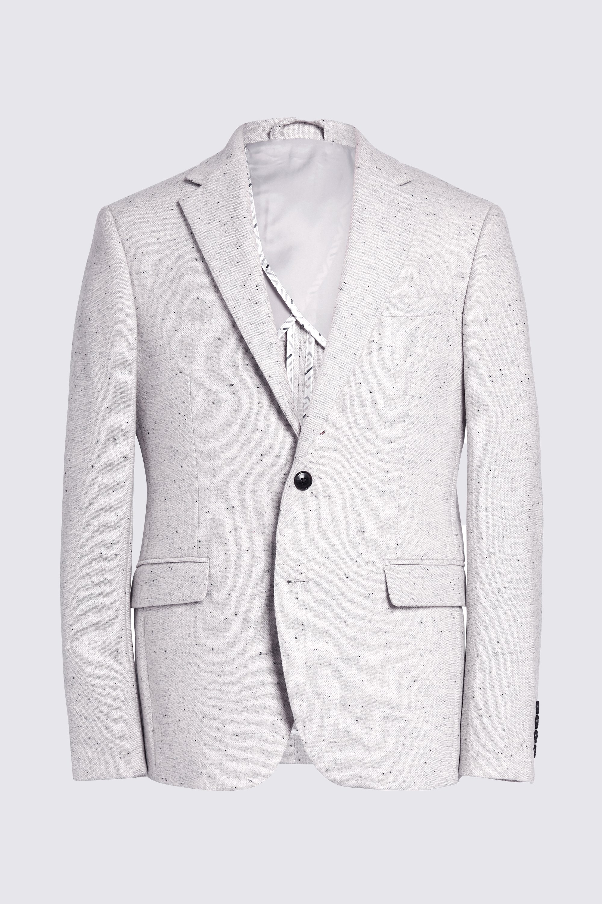 Slim Fit Grey Donegal Tweed Jacket