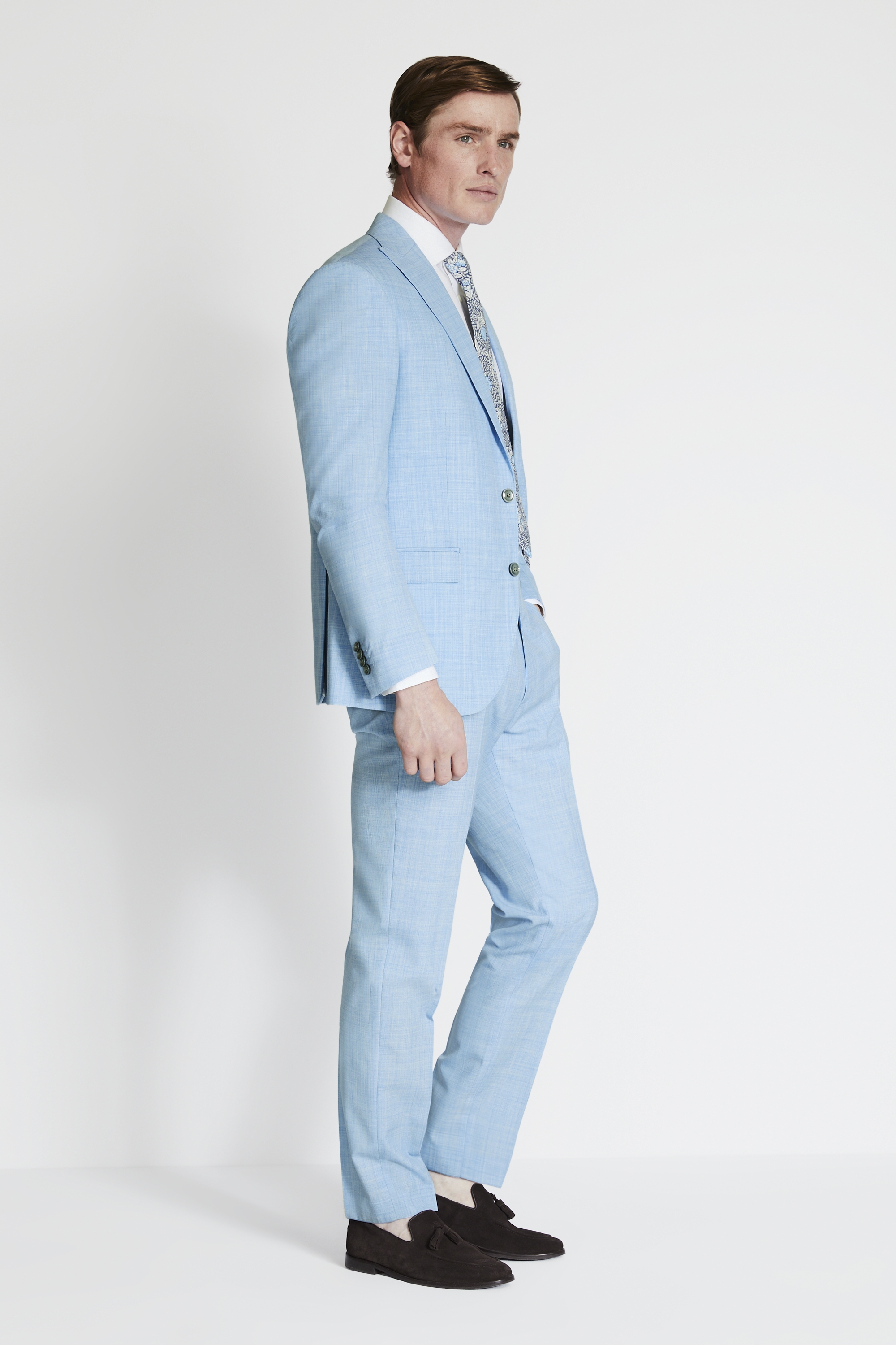 Sky blue suit jacket