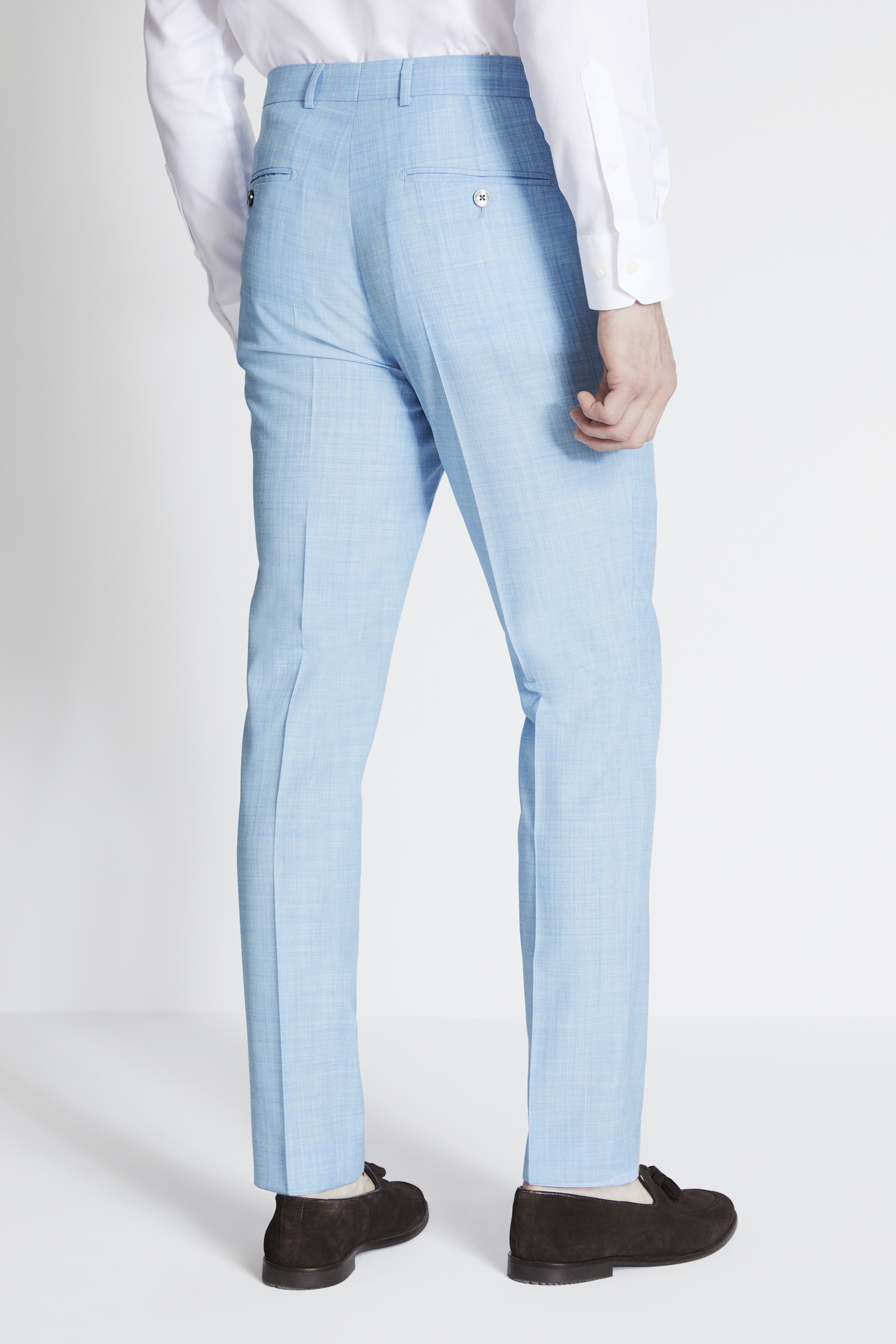 French Connection Slim Fit Light Blue Trousers