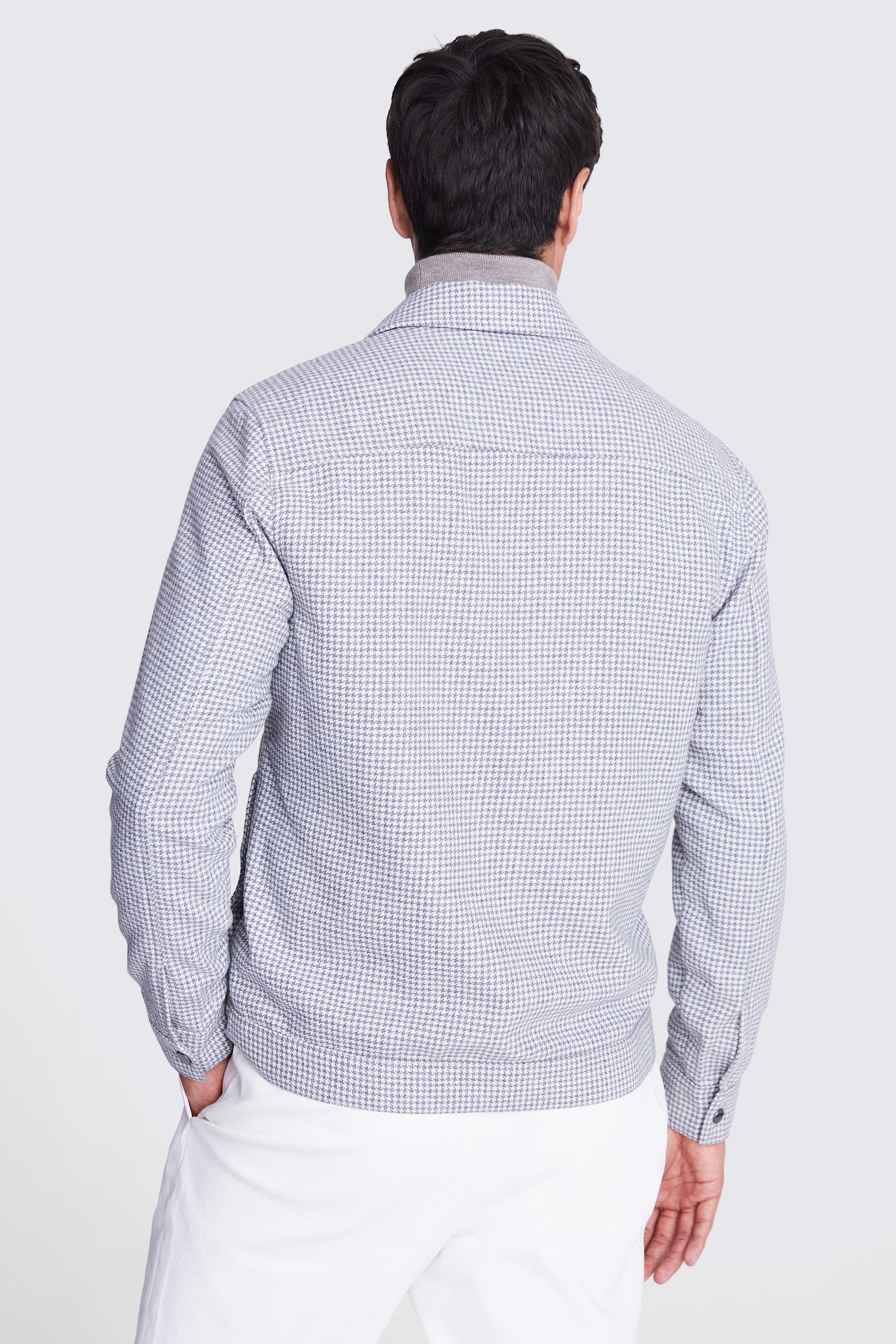 Charcoal Puppytooth Trucker Jacket