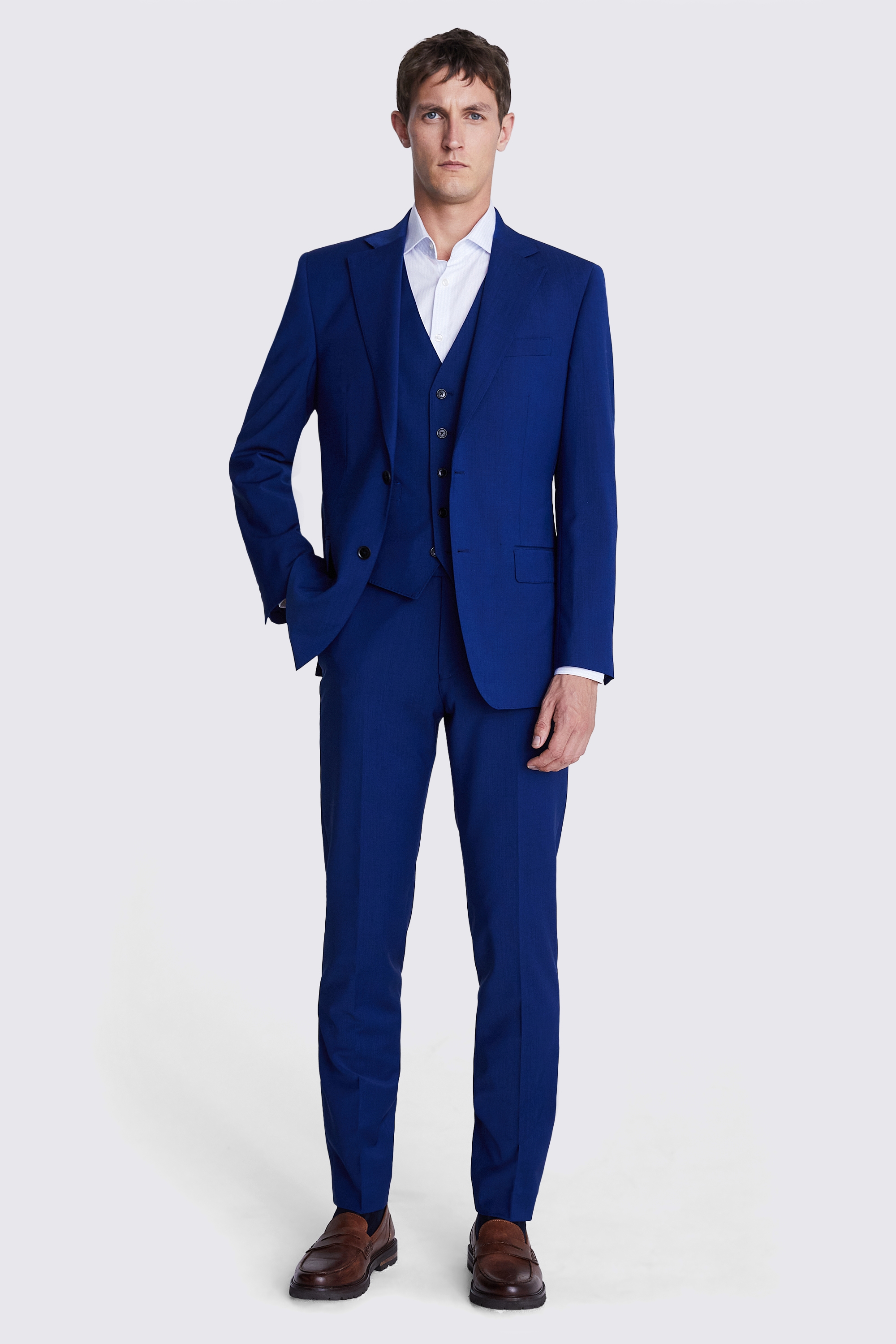 Tailored Fit Royal Blue Performance Jacket | Buy Online at Moss