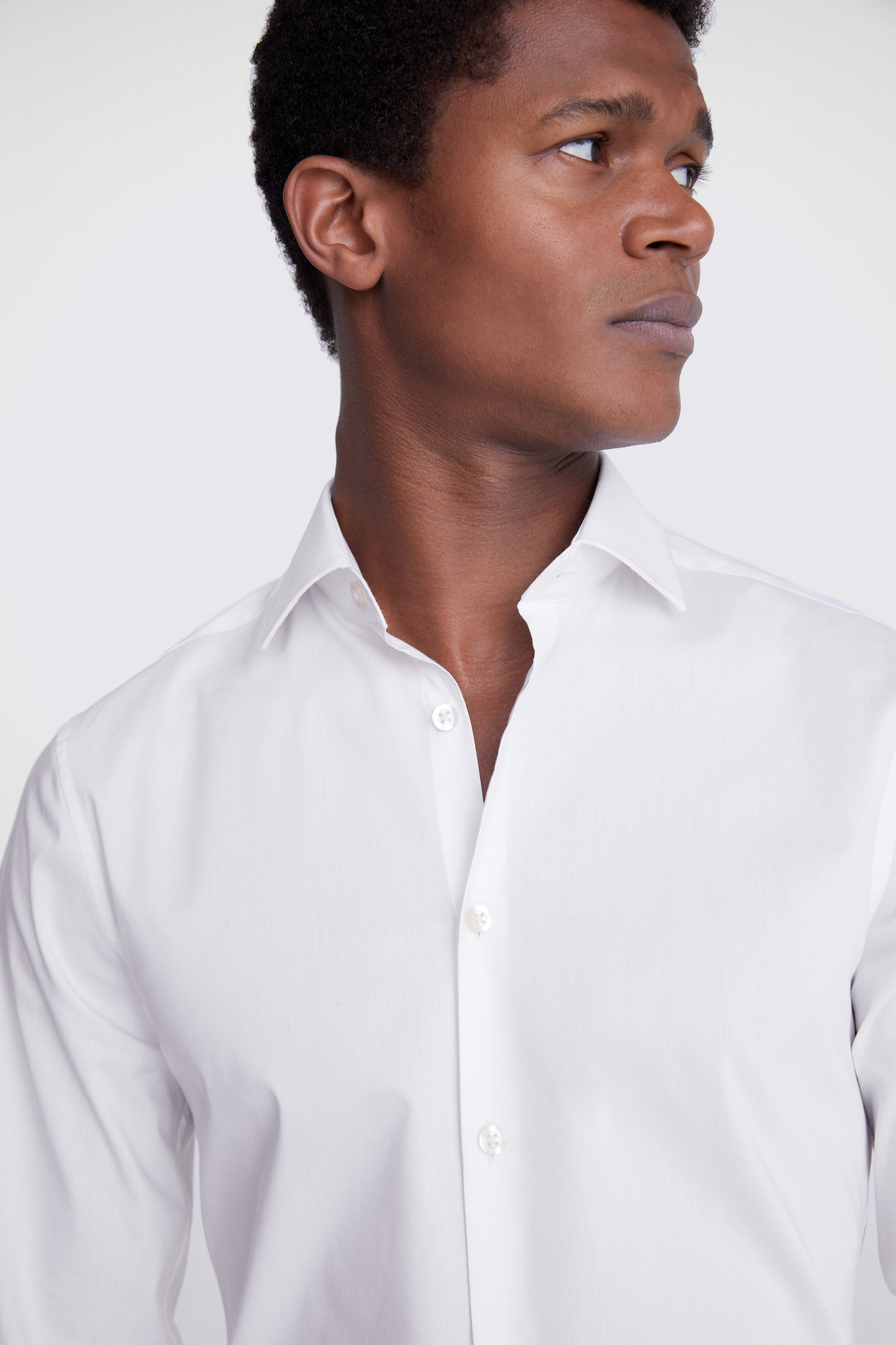 Tailored Fit White Performance Stretch Shirt | Buy Online at Moss
