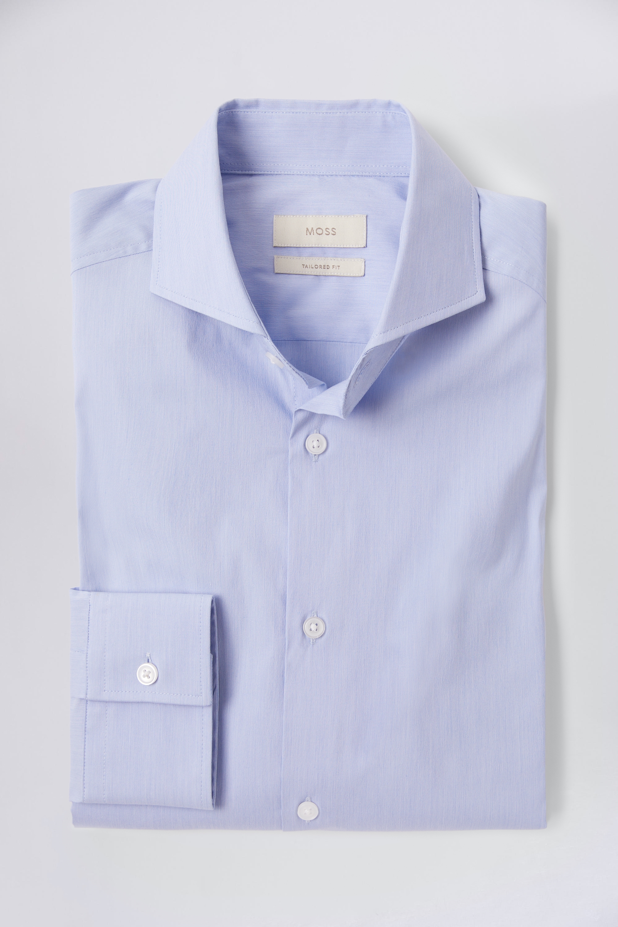 Tailored Fit Blue Performance Stretch Shirt