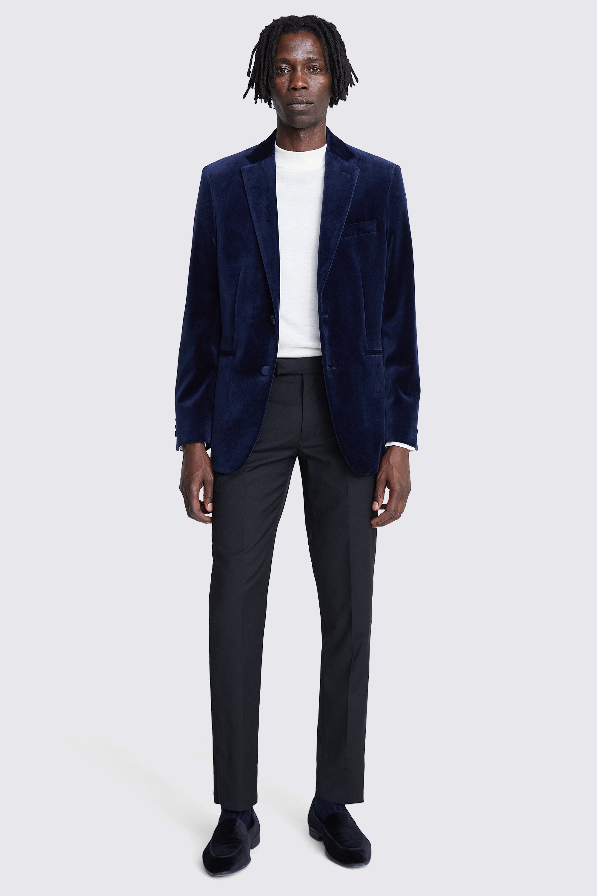 Tailored velvet blazer sale