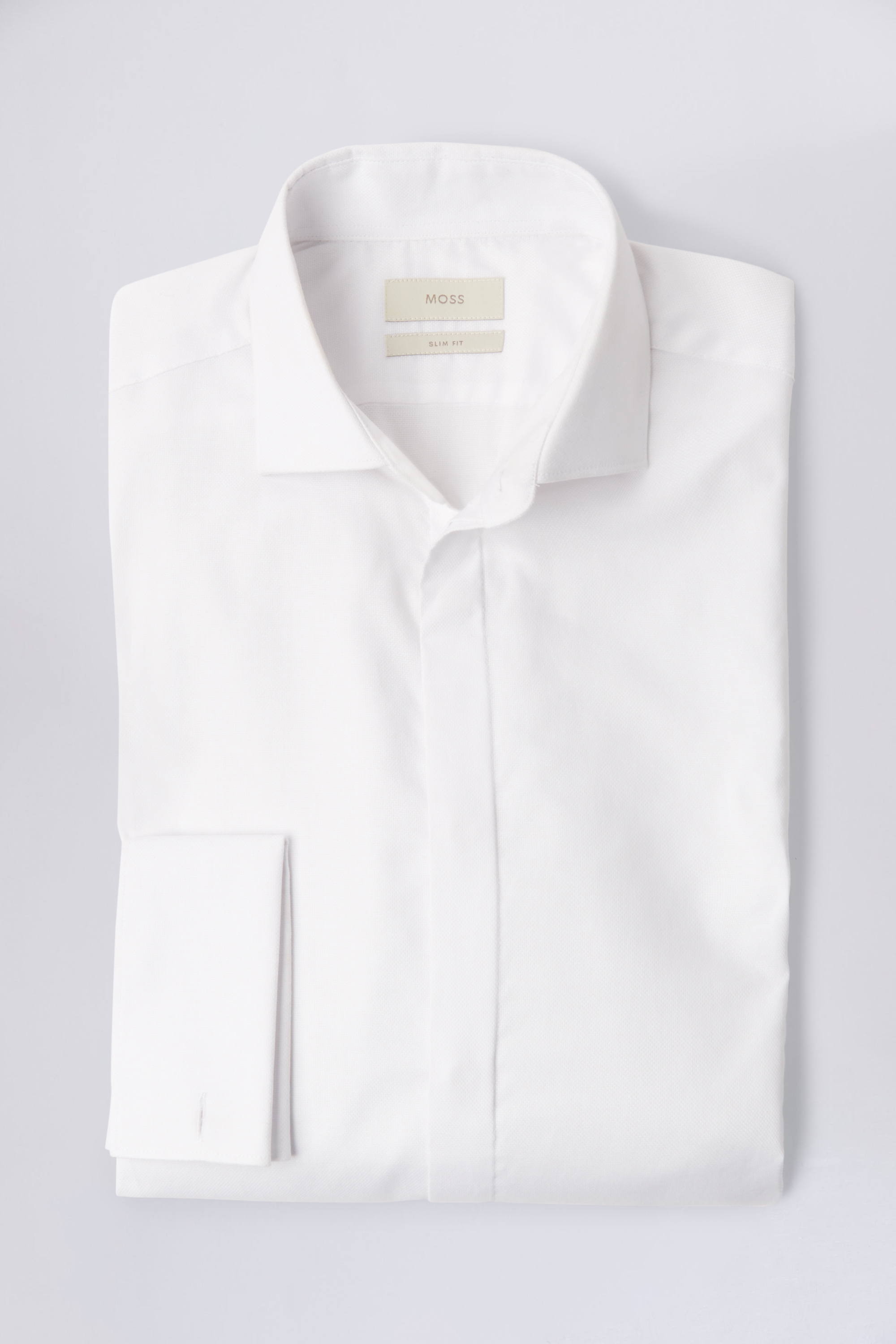 Slim Fit White Concealed Placket Dress Shirt | Buy Online at Moss