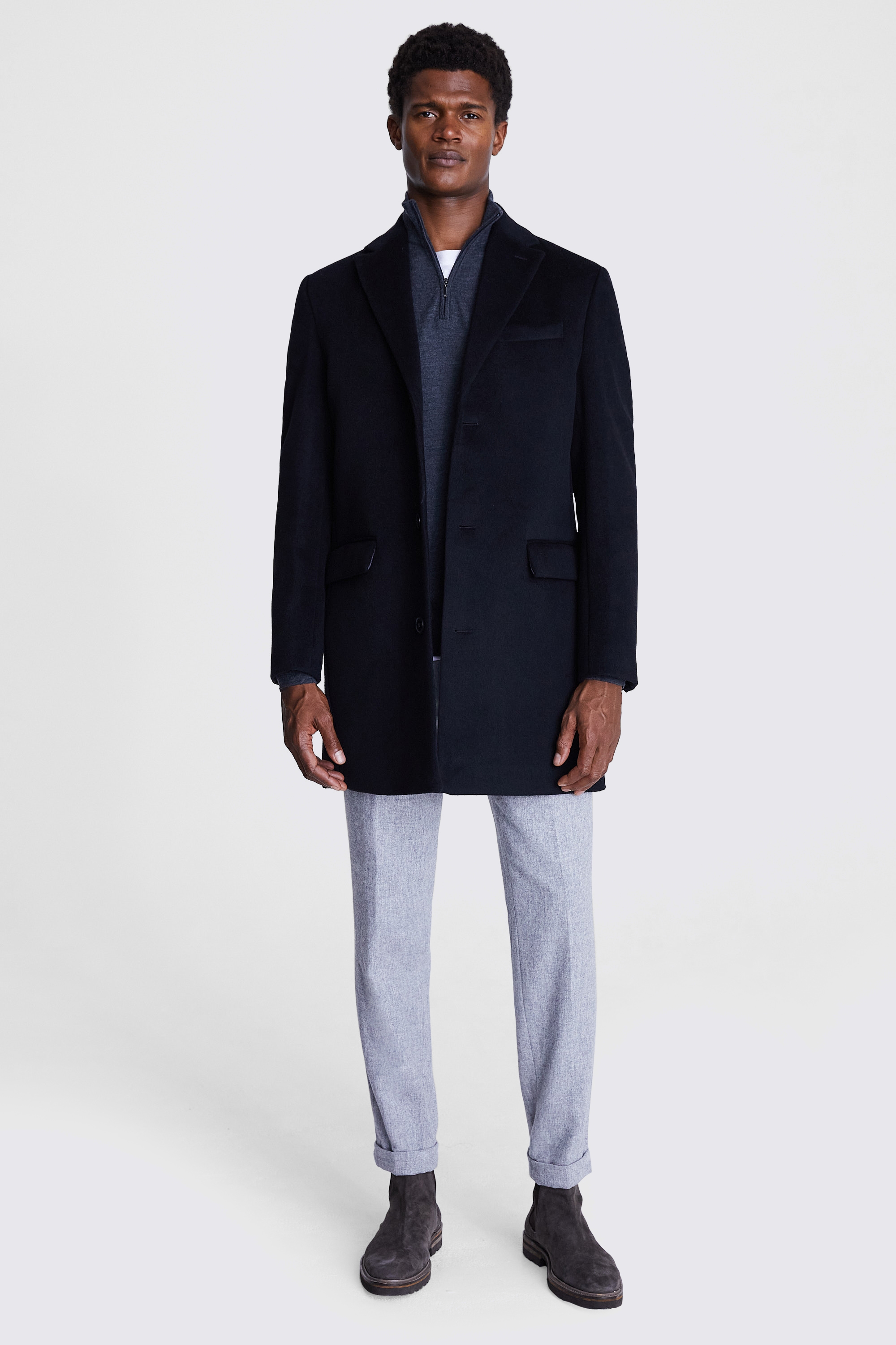 Black Wool Blend Overcoat | Buy Online at Moss