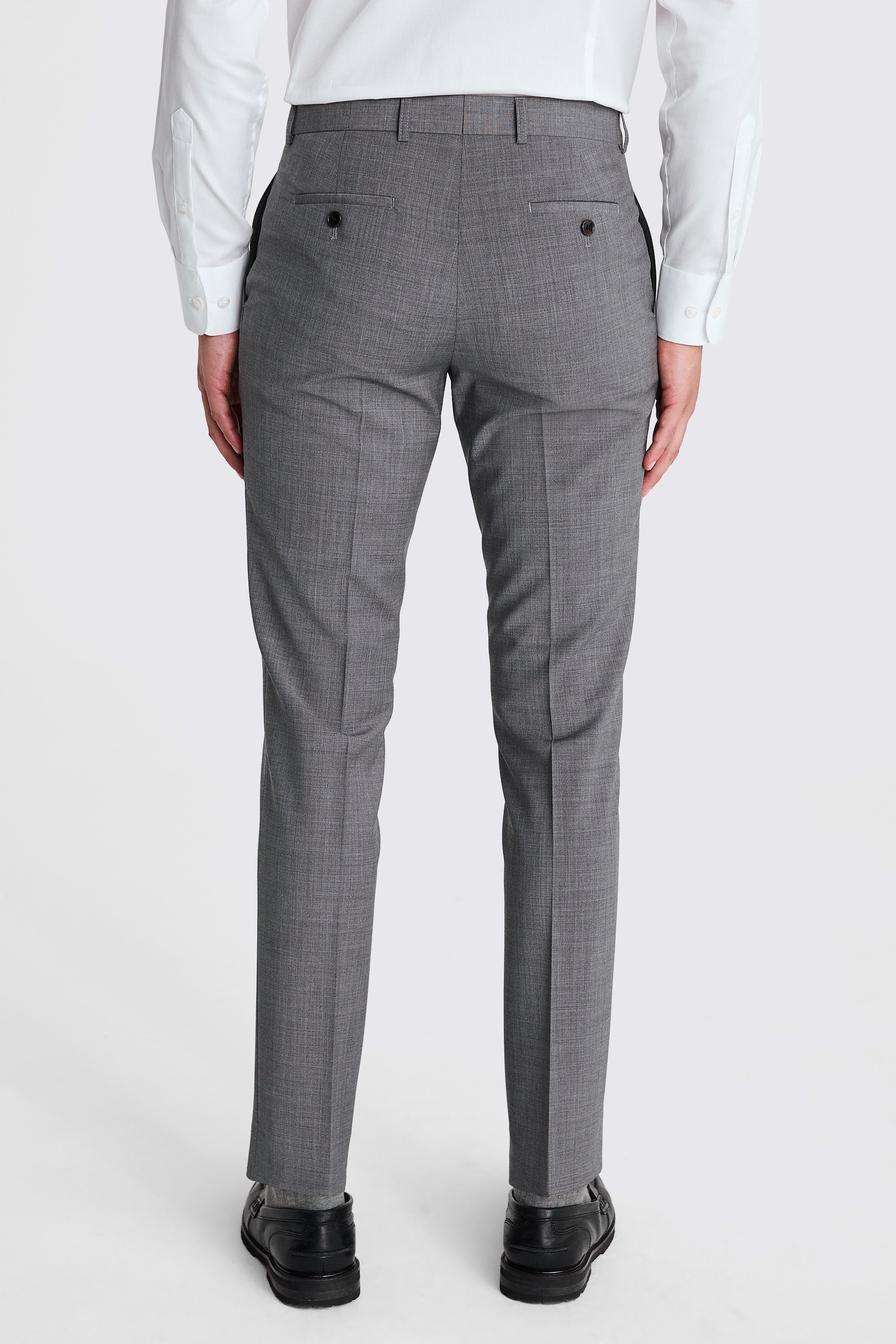 DKNY Slim Fit Grey Trousers | Buy Online at Moss