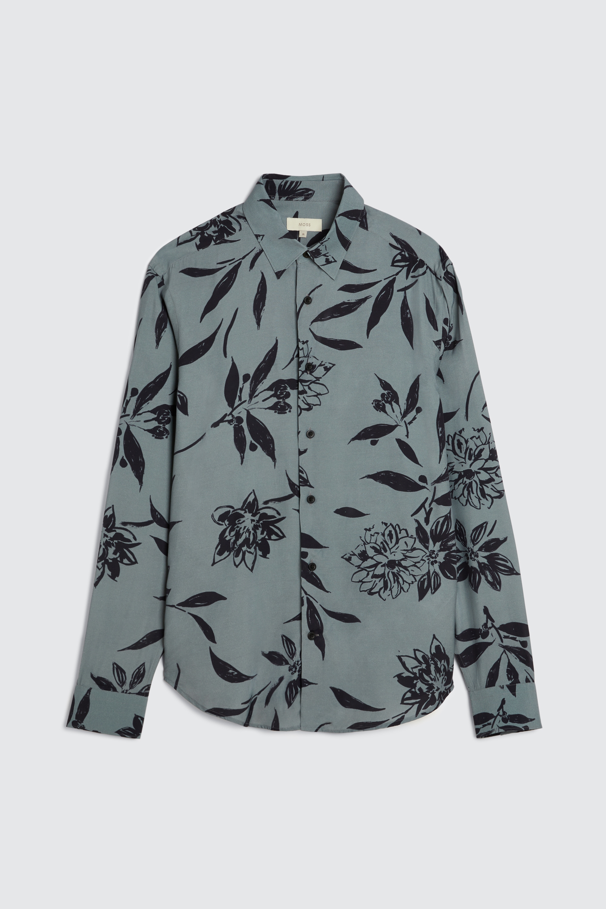 Tailored Fit Teal Floral Shirt