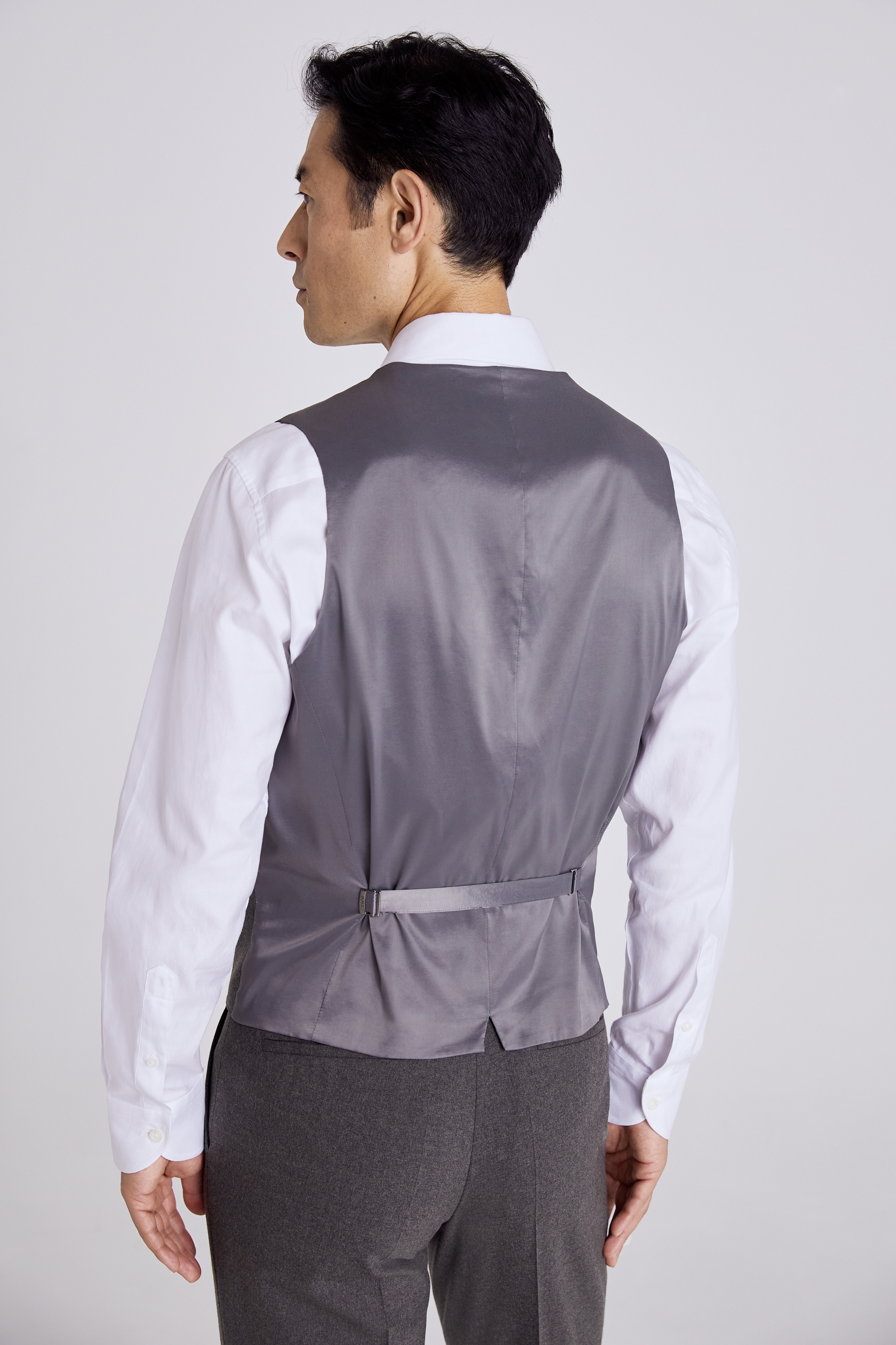 Slim Fit Mid Grey Waistcoat | Buy Online at Moss