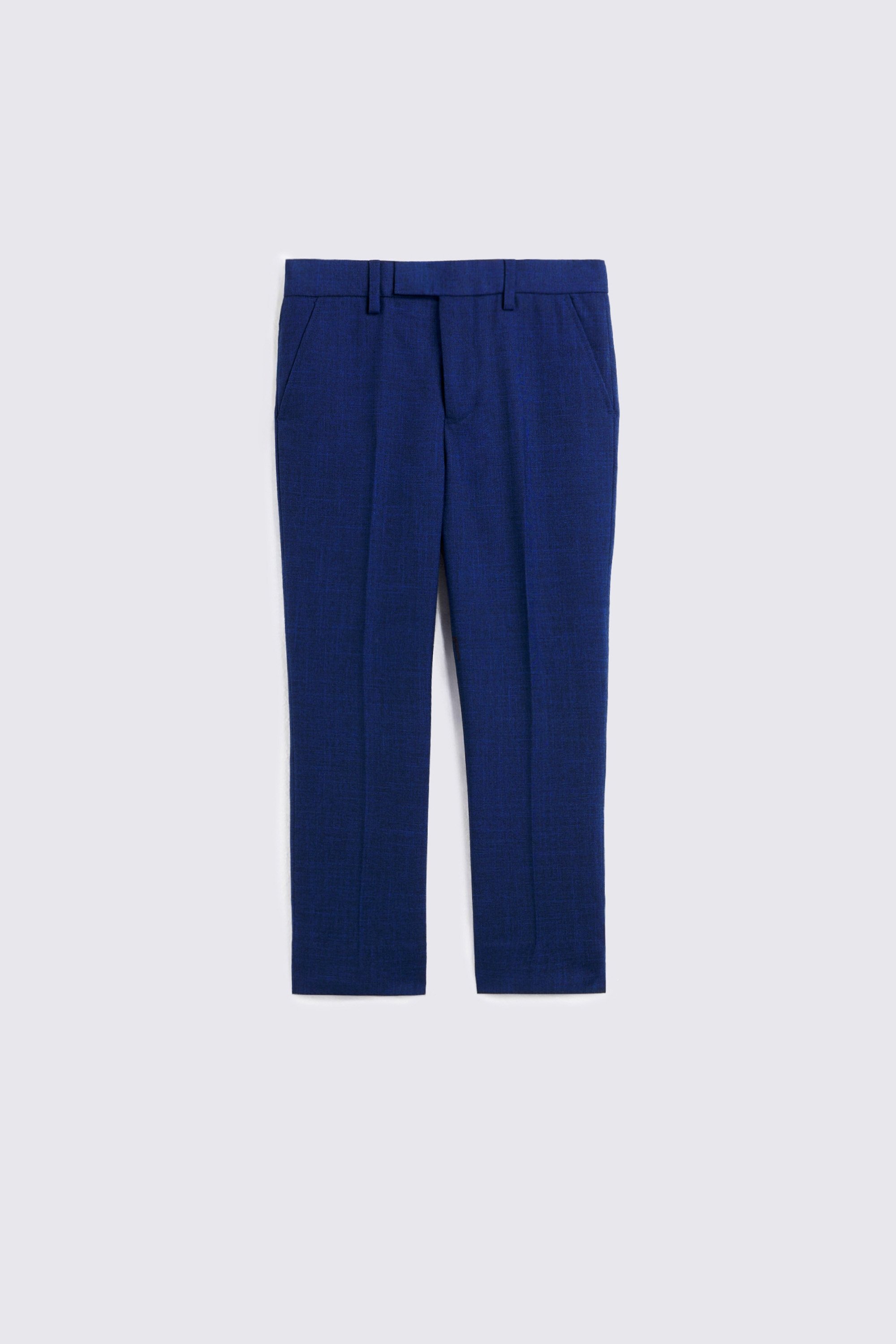 Boys Blue Slub Suit
