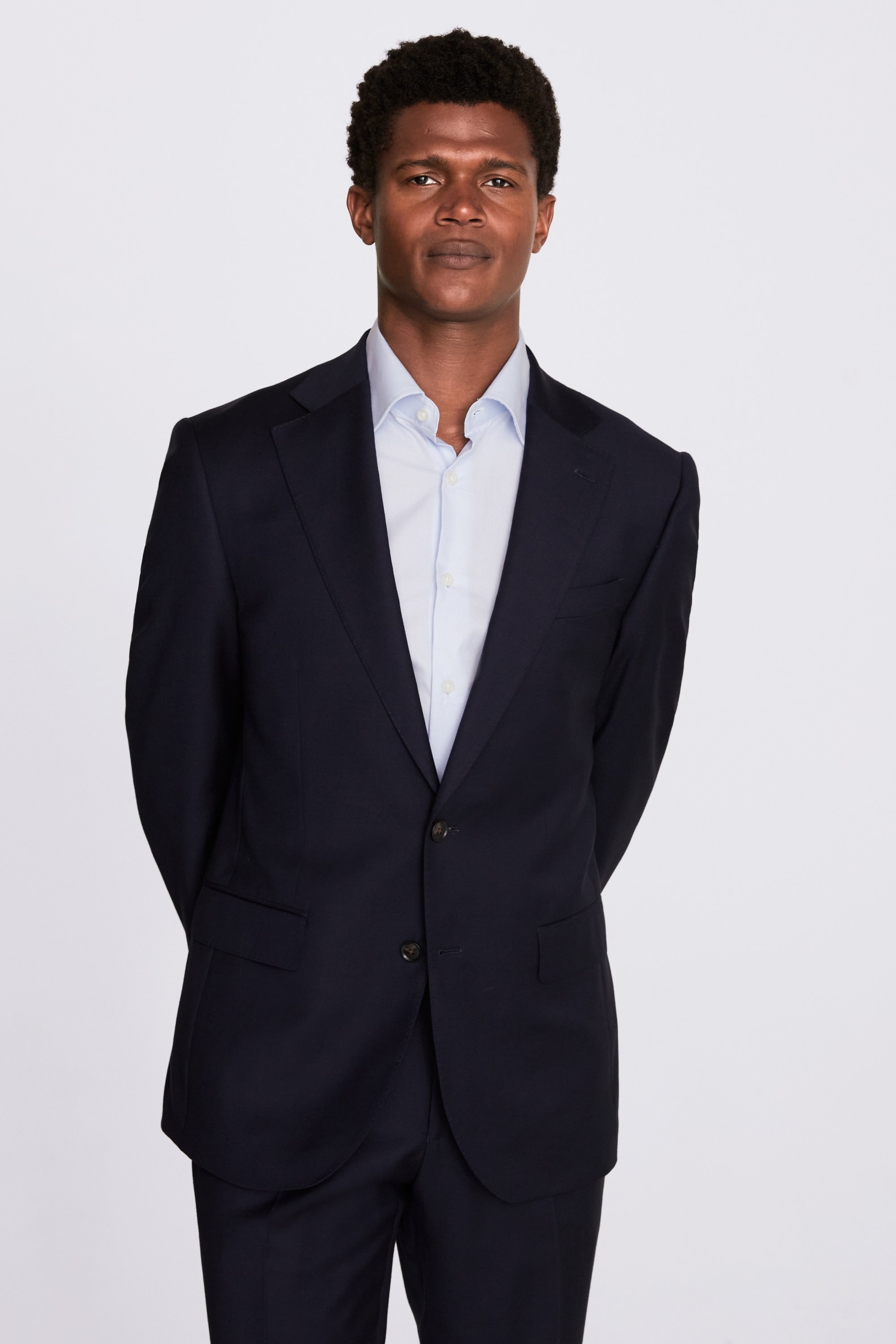 Custom Made navy twill suit