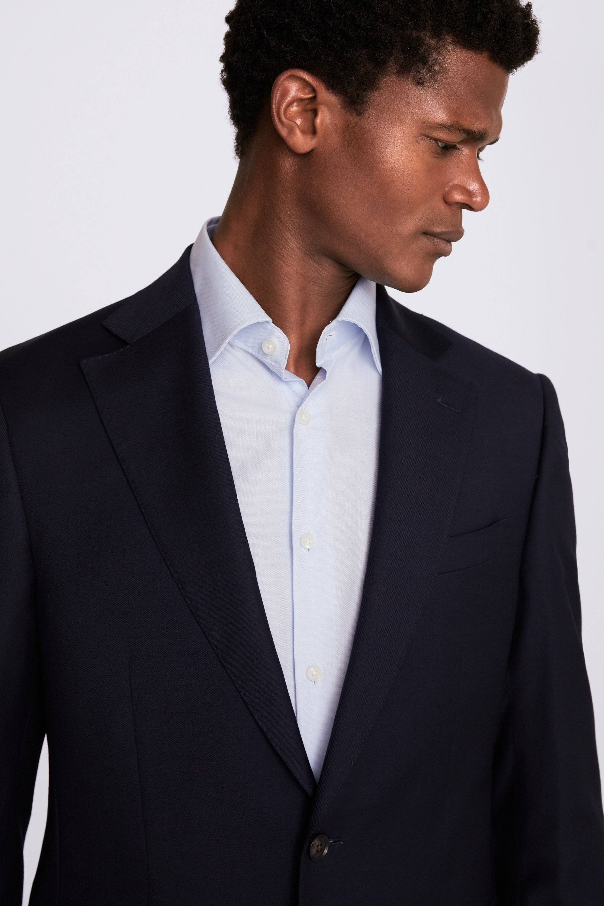 Custom Made navy twill suit