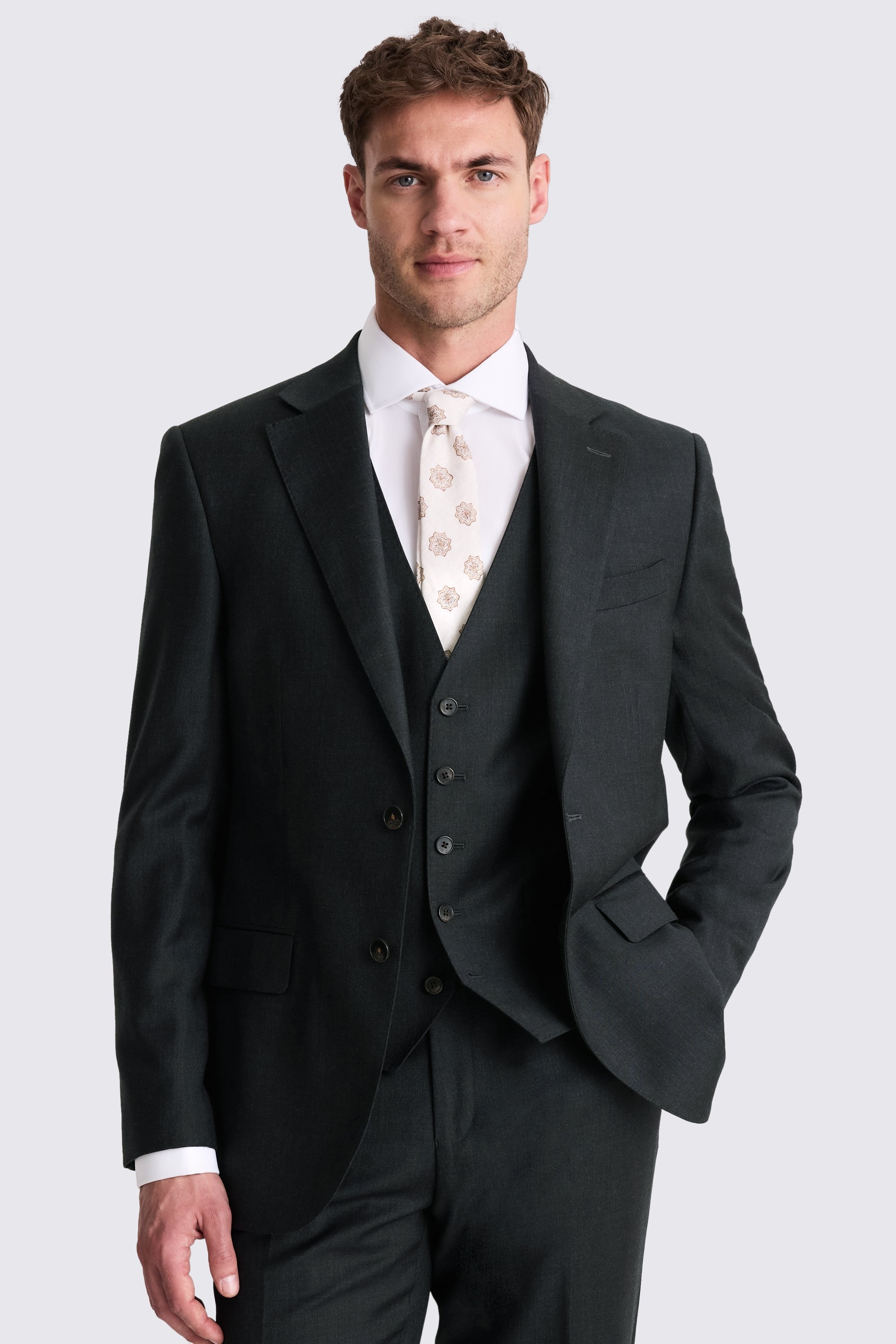 Custom Made charcoal twill suit