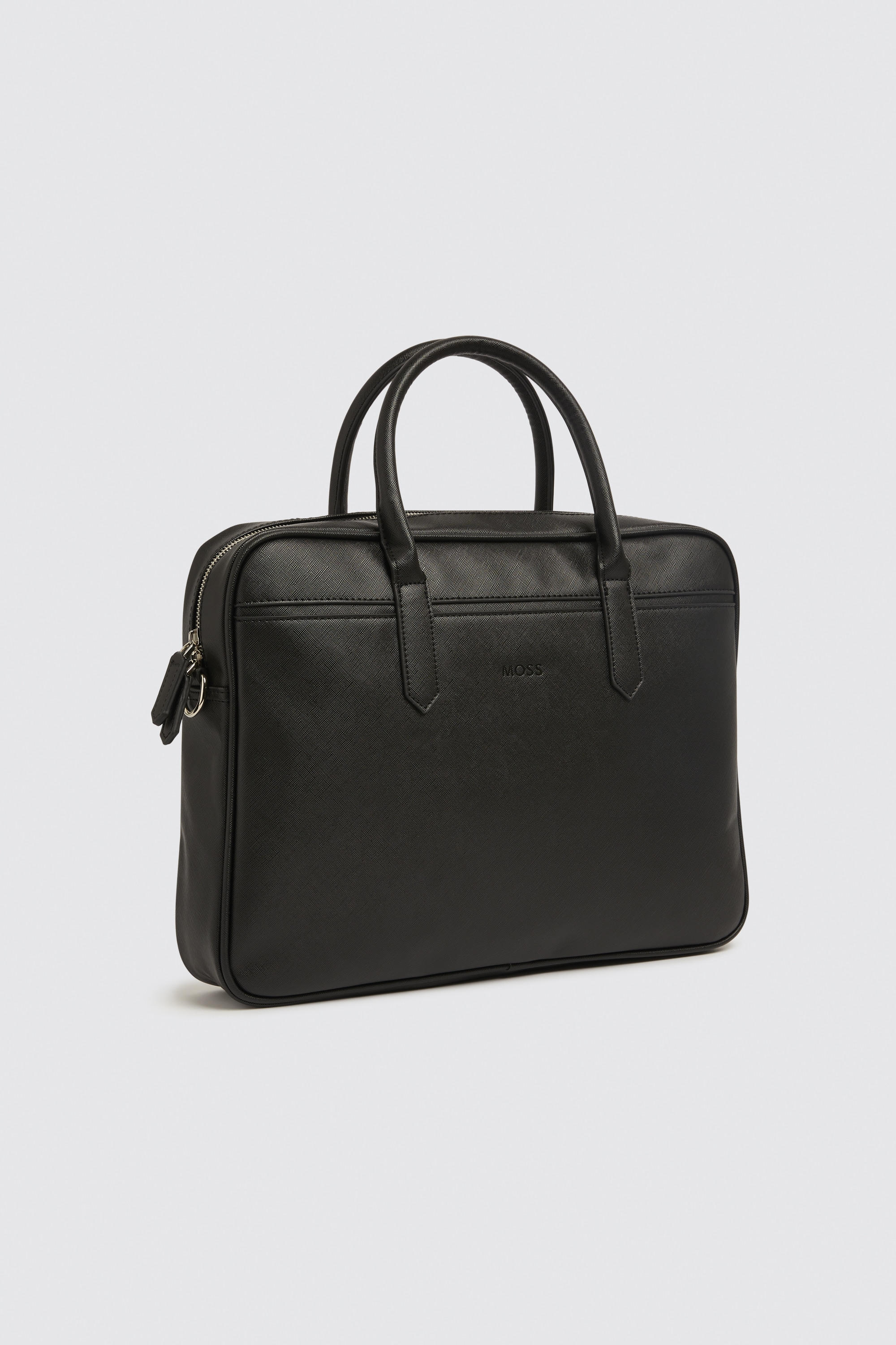 Moss Black Saffiano Attache Bag | Buy Online at Moss