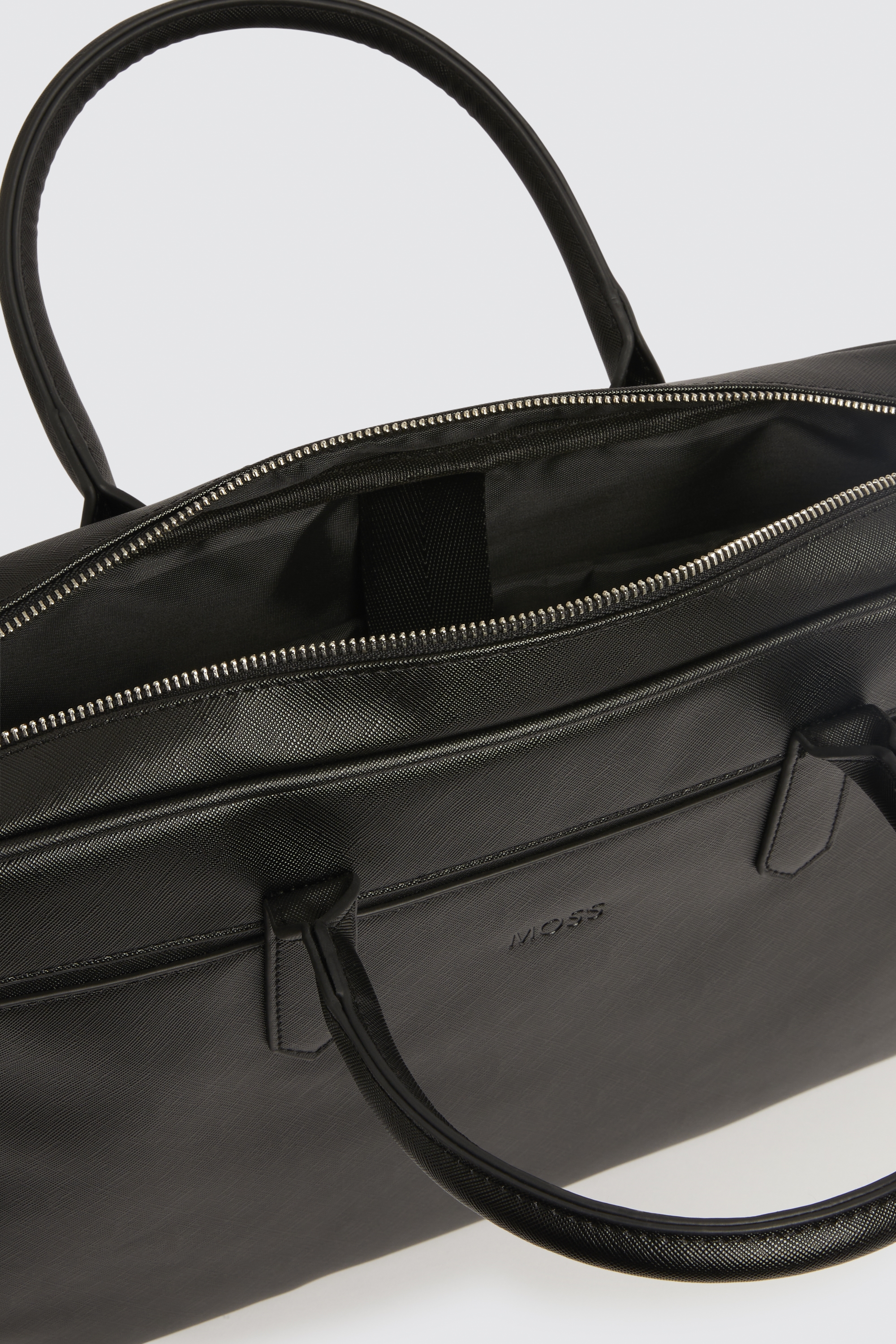 Moss Black Saffiano Attache Bag | Buy Online at Moss