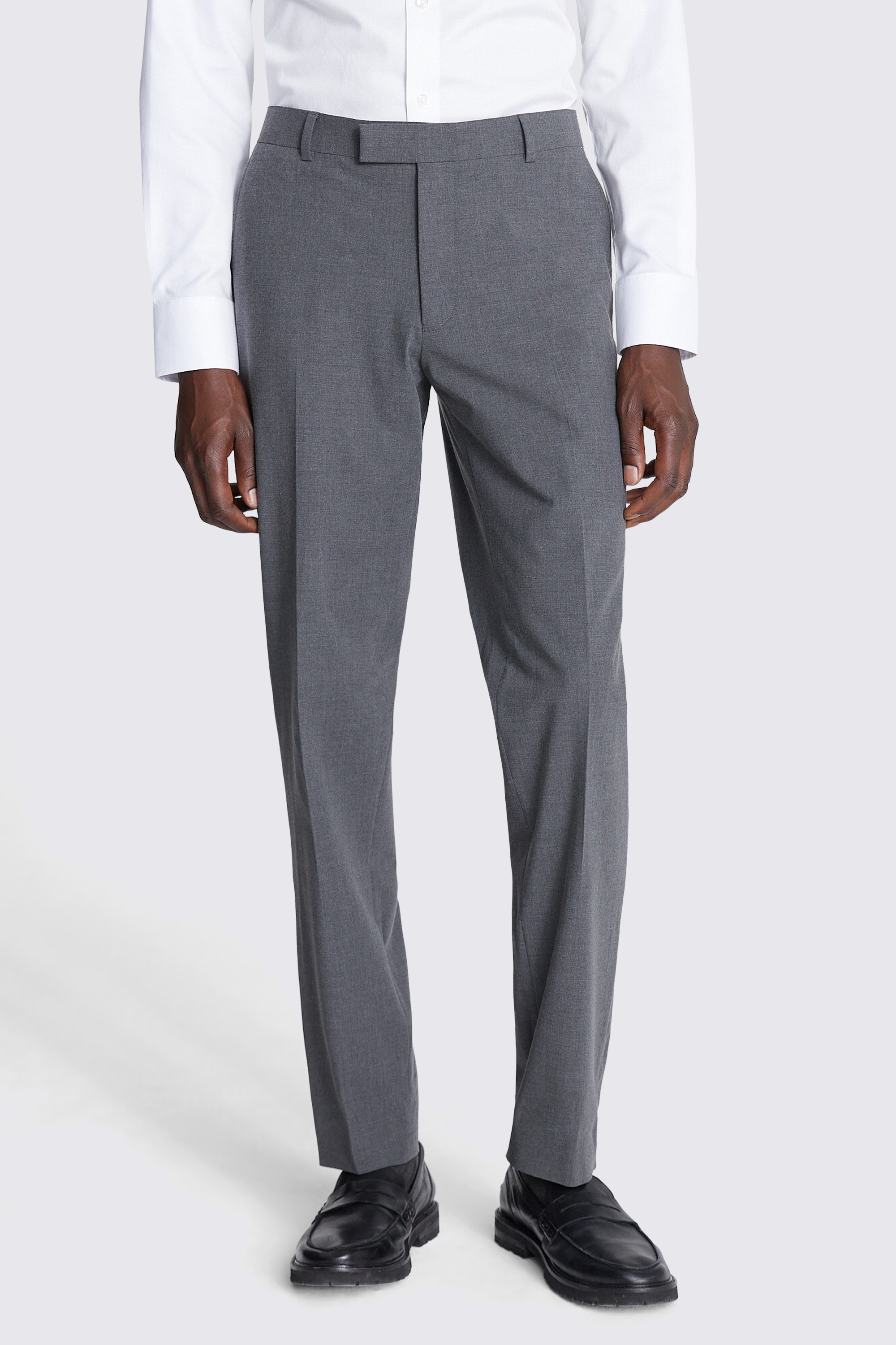 Slim Fit Grey Trousers | Buy Online at Moss