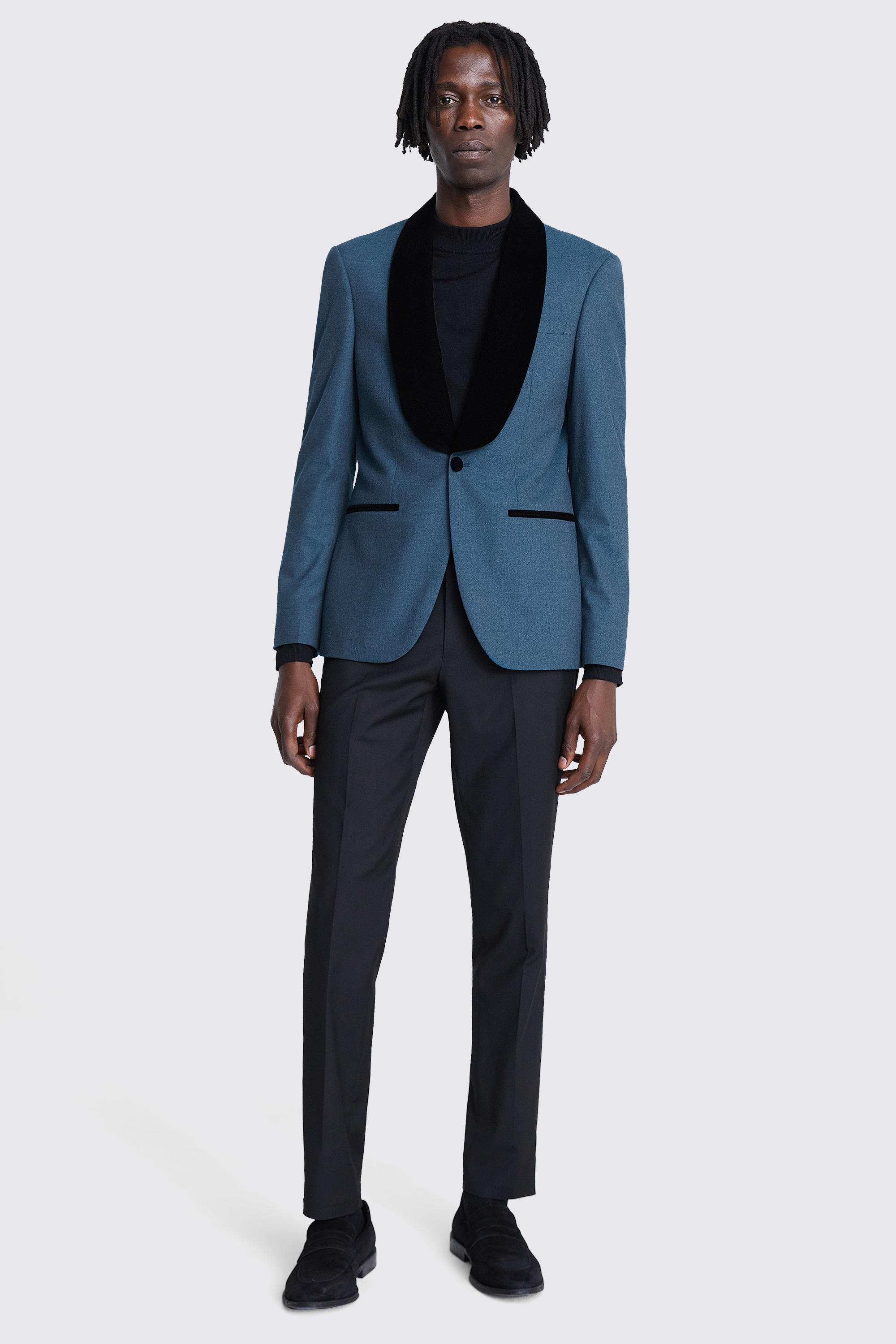 Slim Fit Teal Dress Jacket
