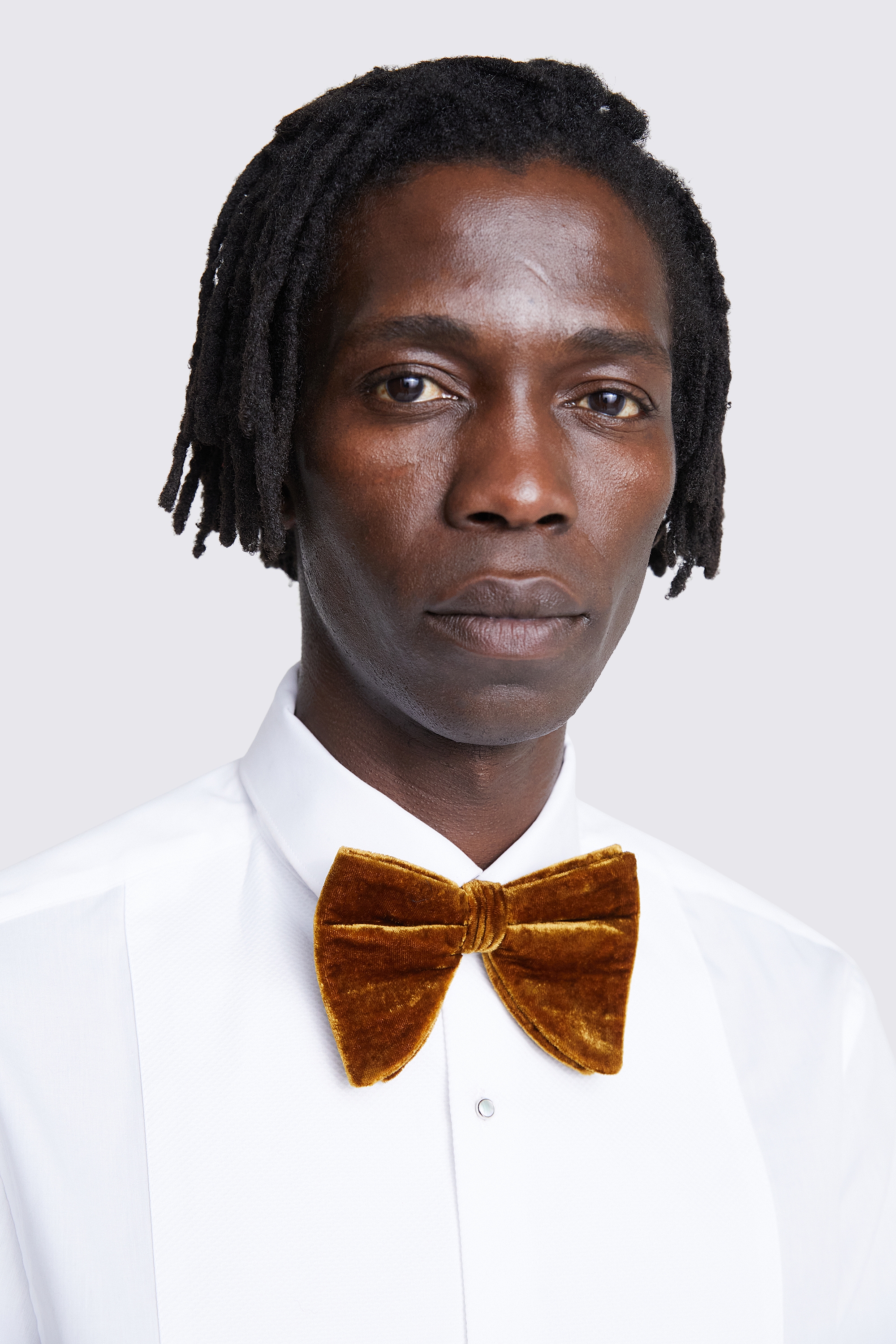 Gold Oversized Velvet Bow Tie