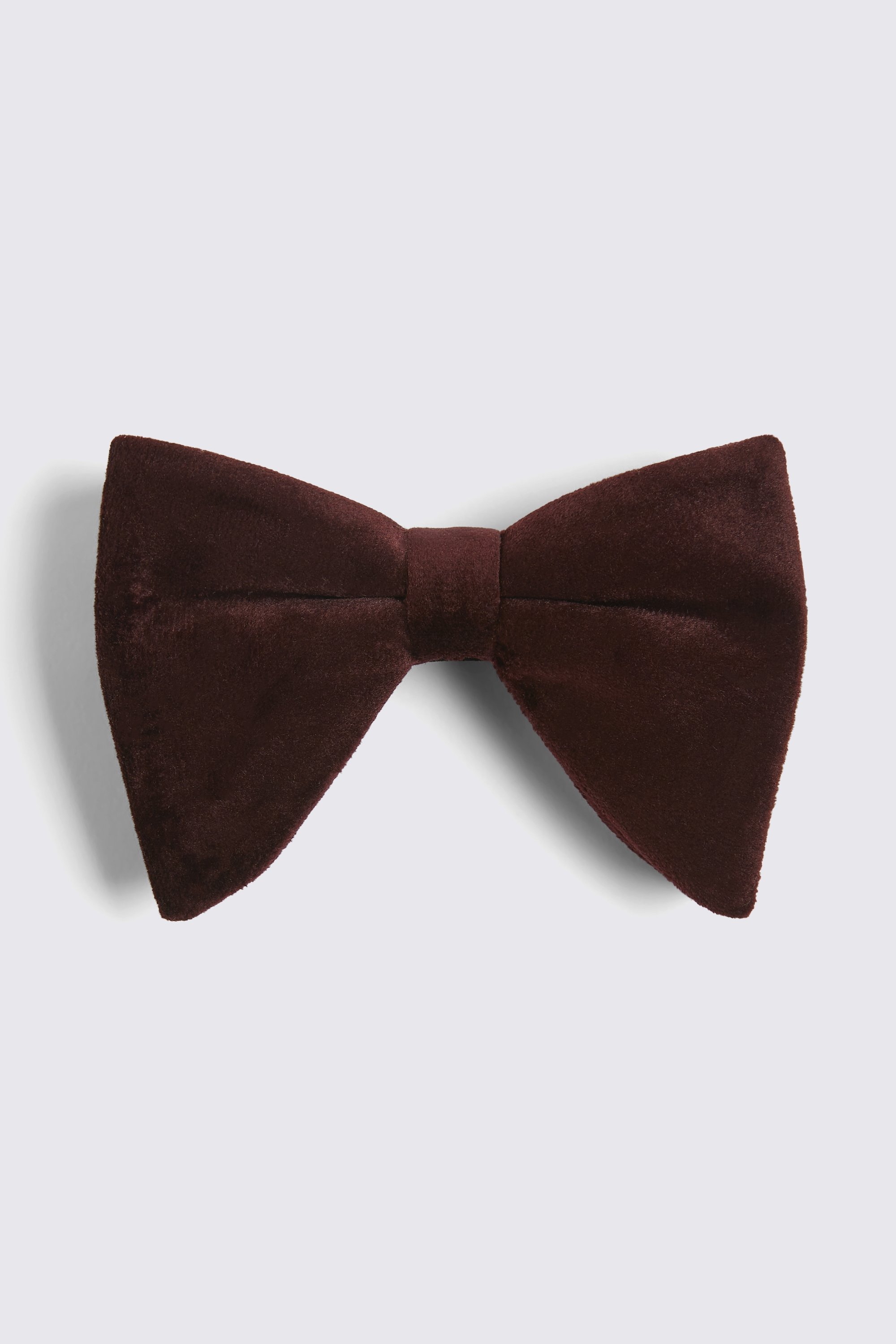 Burgundy Oversized Velvet Bow Tie