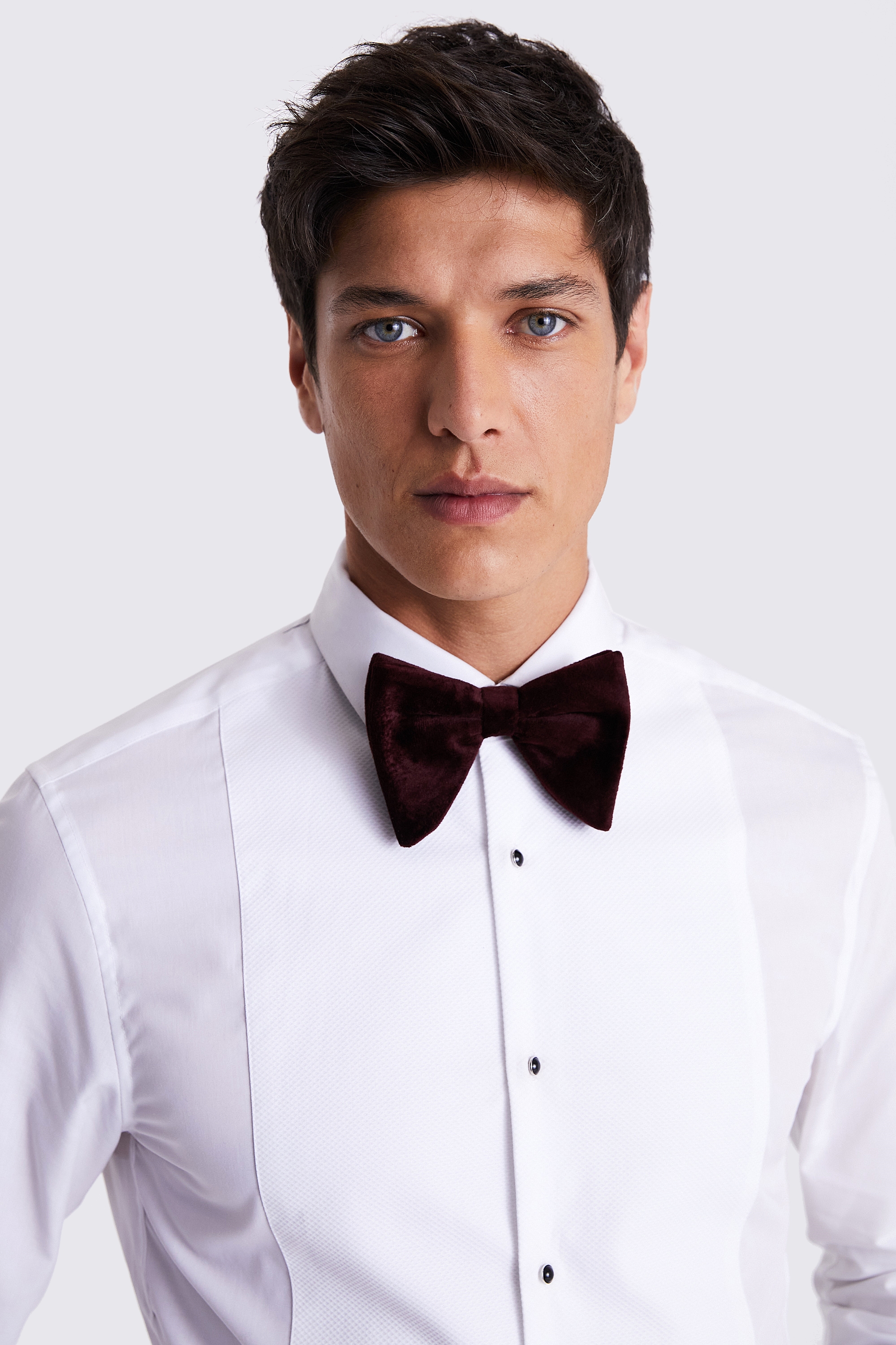 Burgundy Oversized Velvet Bow Tie