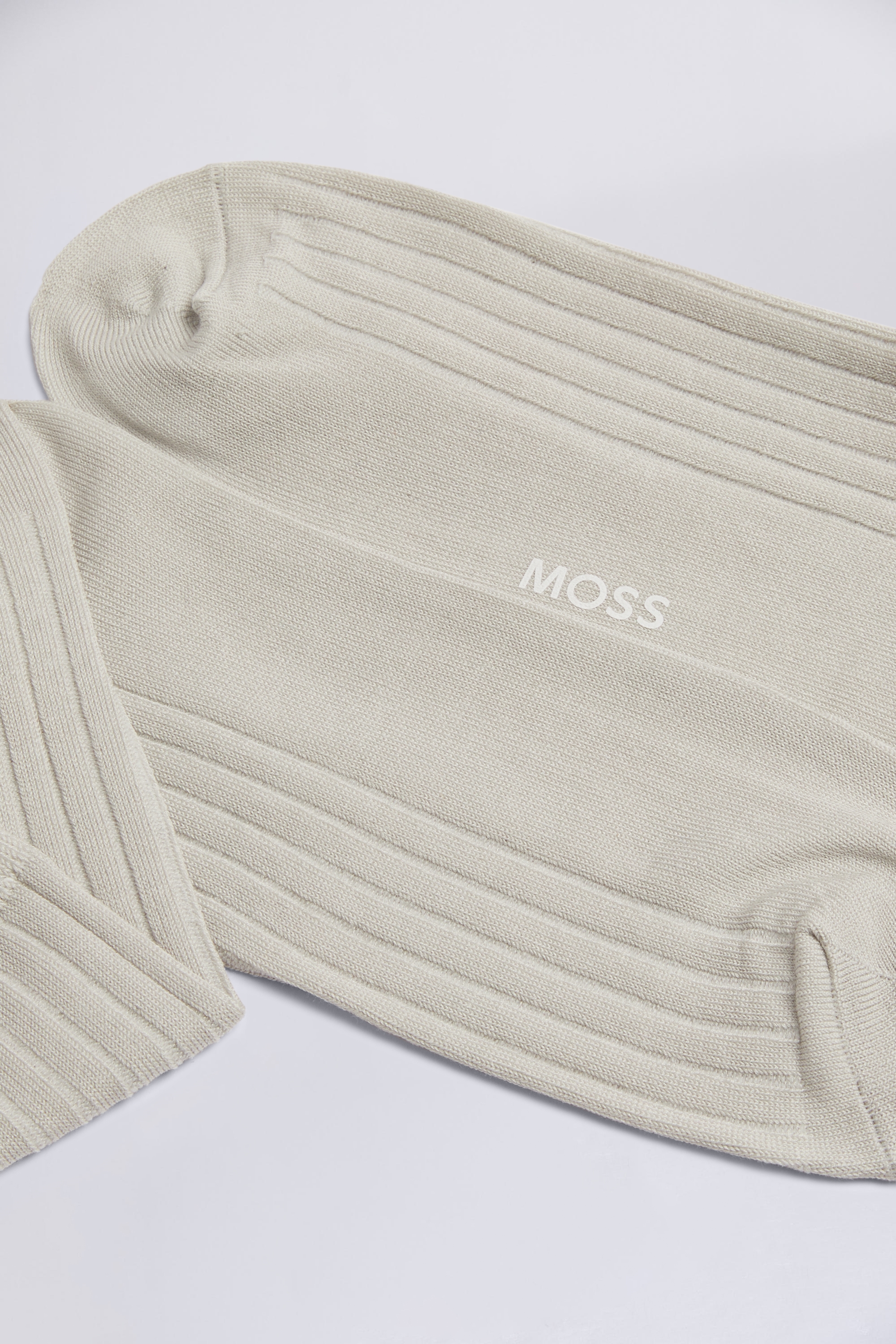 Light Grey Ribbed Socks 