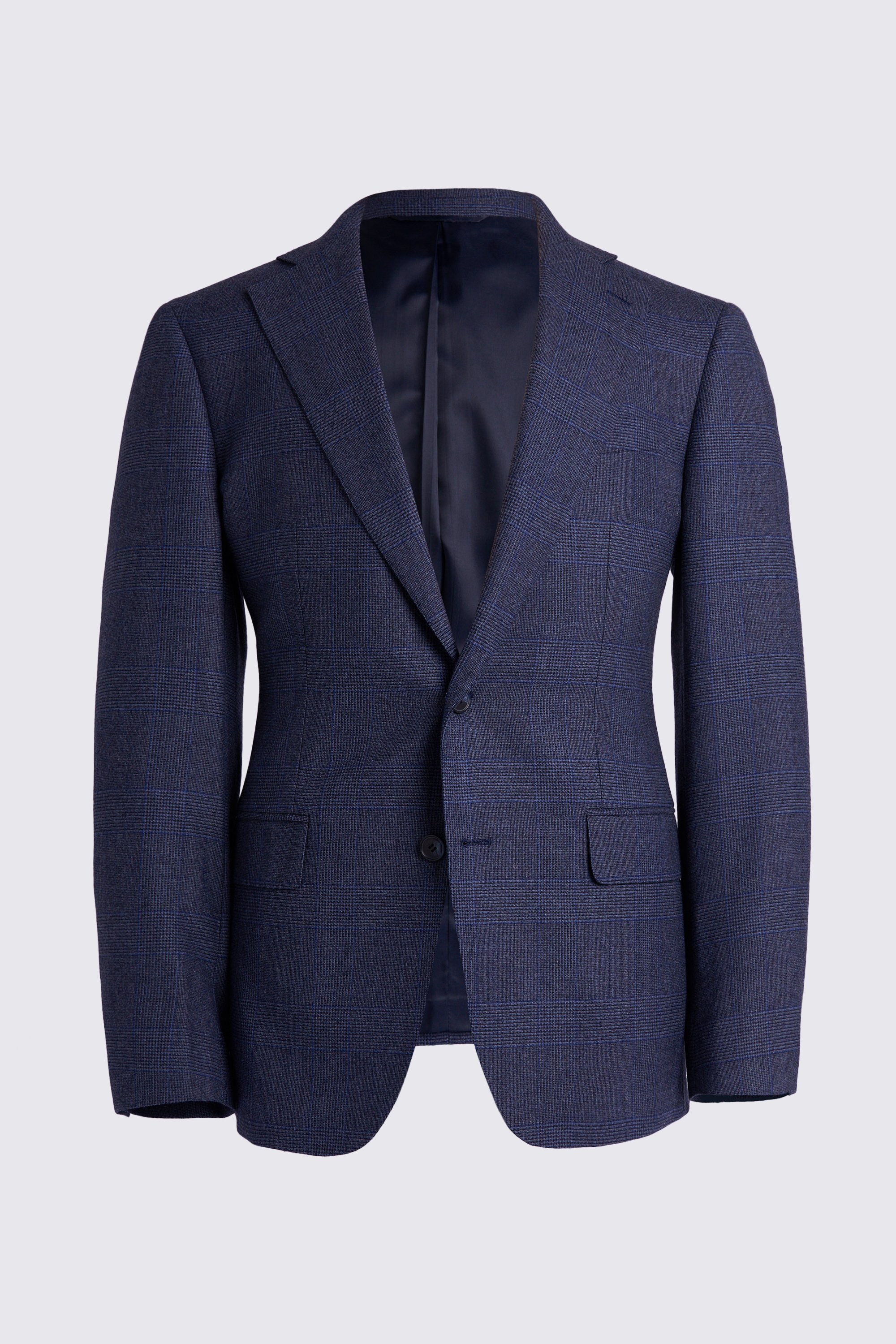 Tailored Fit Blue Check Performance Jacket