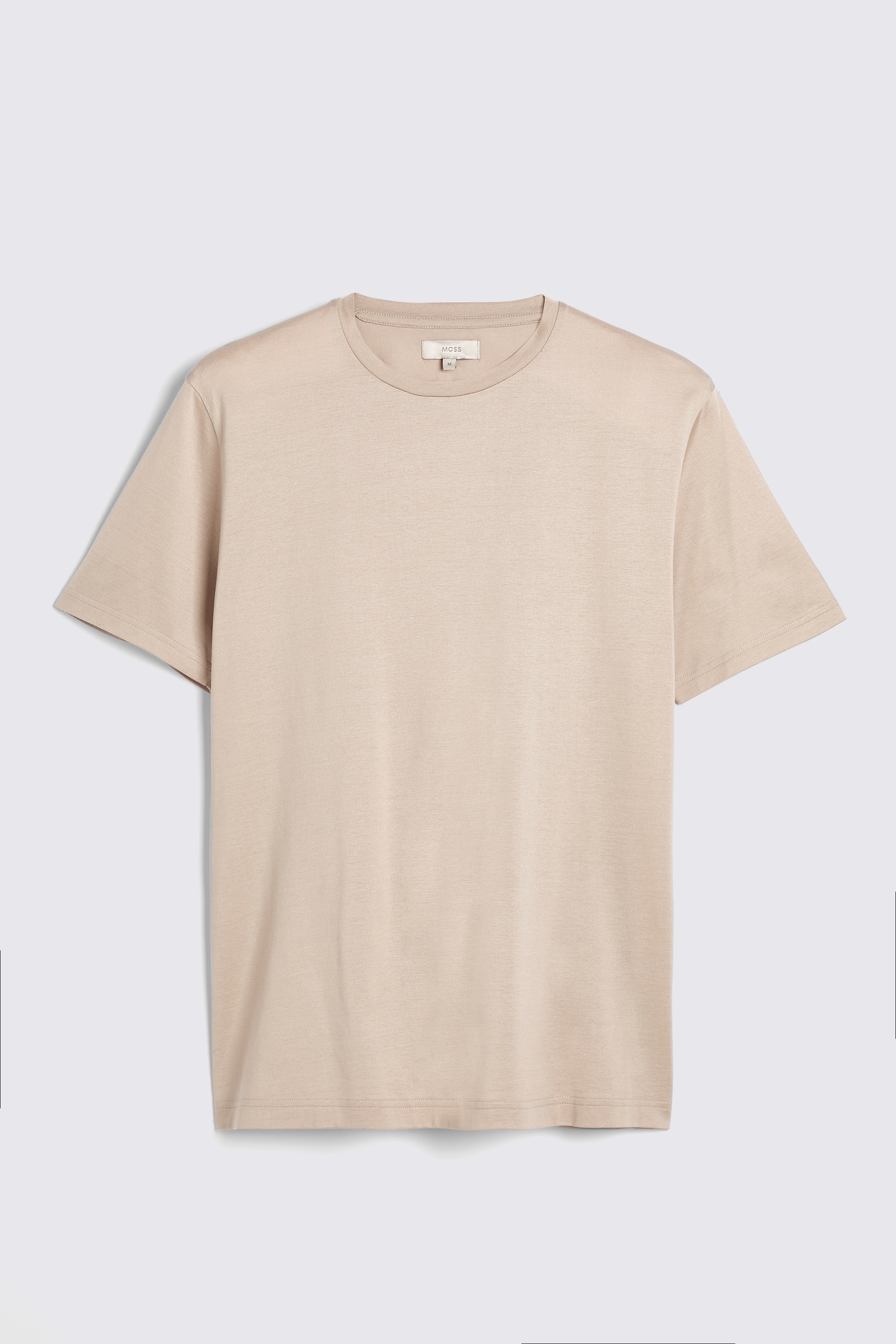 Latte Mercerised Crew Neck T-Shirt | Buy Online at Moss