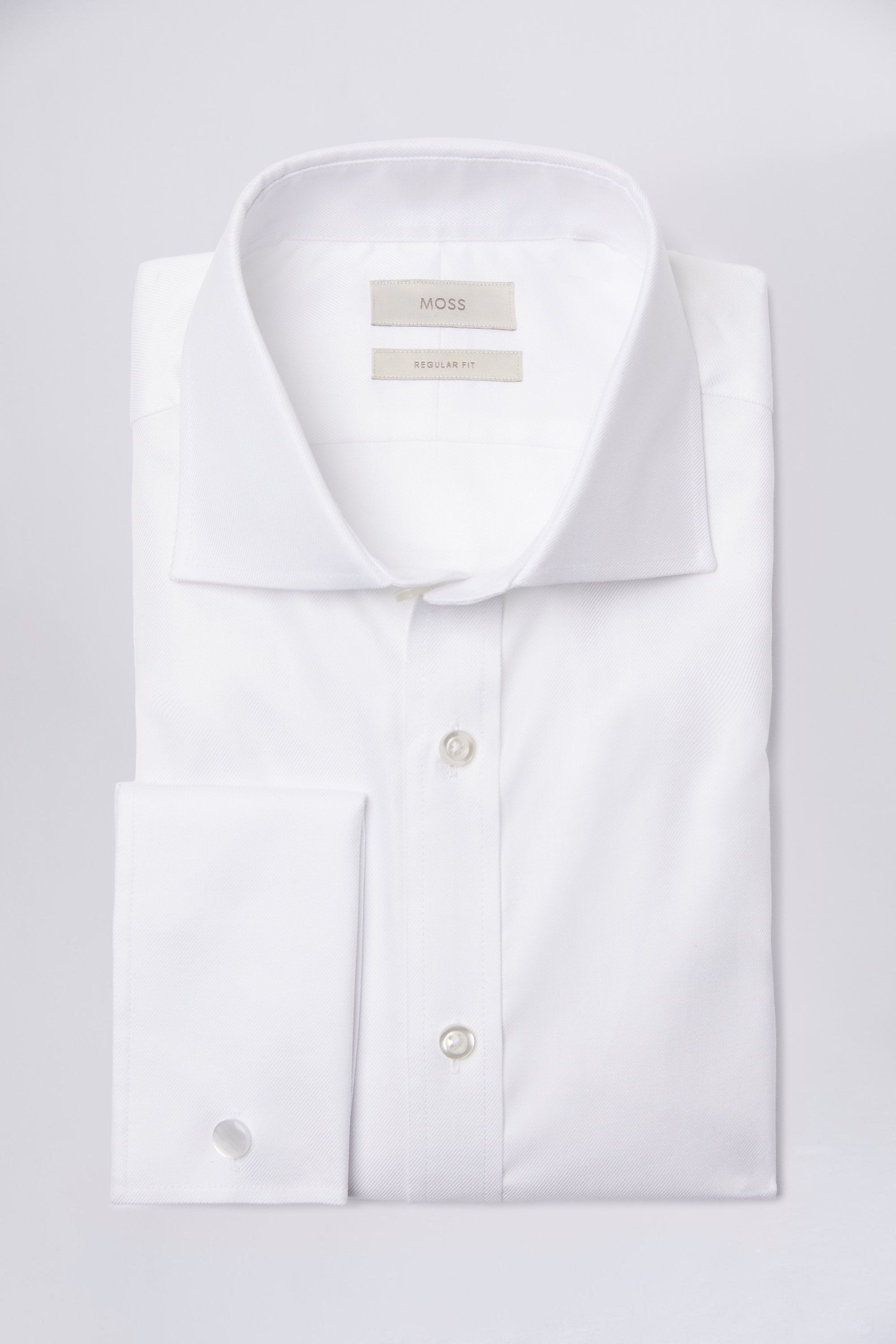 Regular Fit White Twill Shirt | Buy Online at Moss