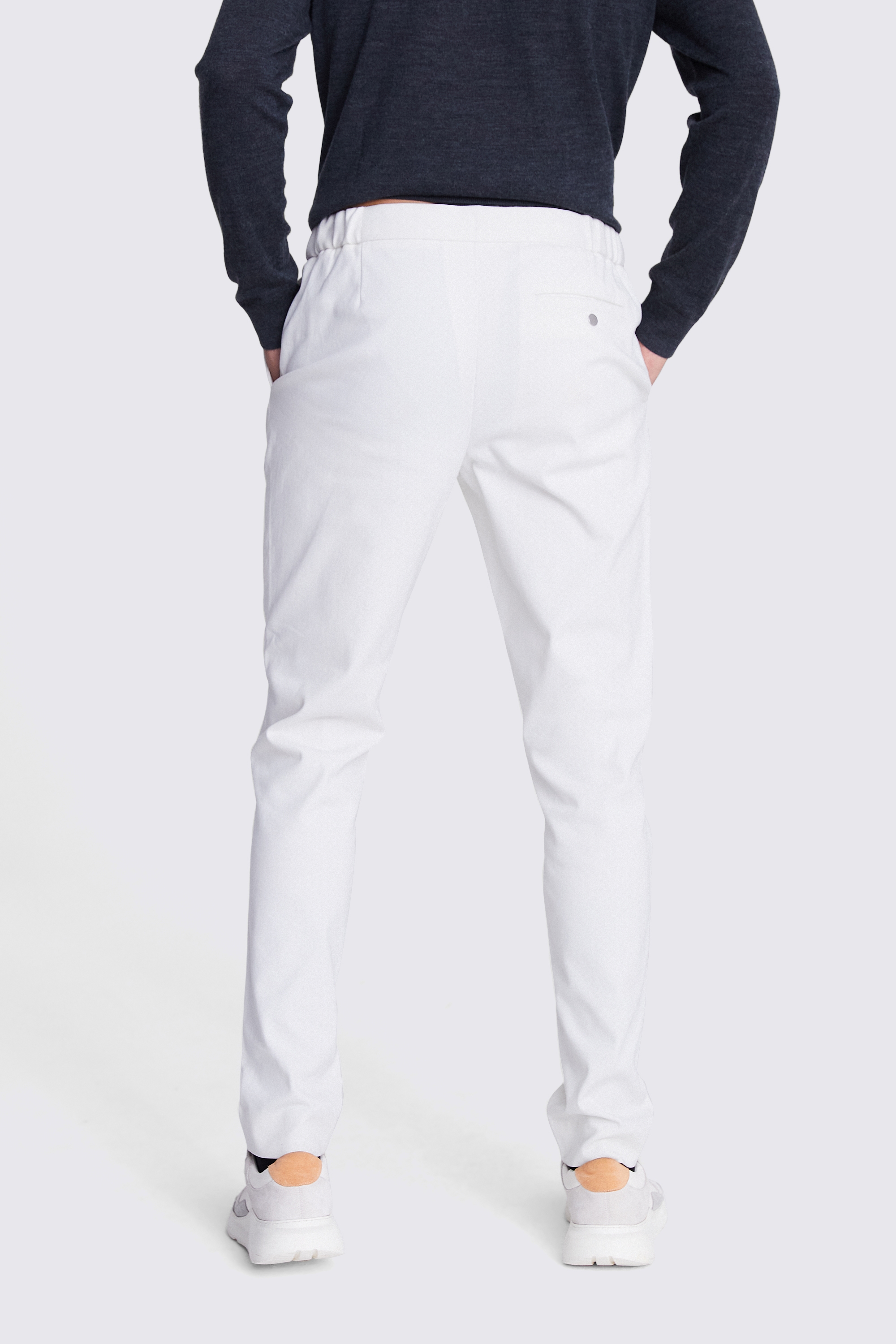 Tailored Fit Winter White Moleskin Trousers