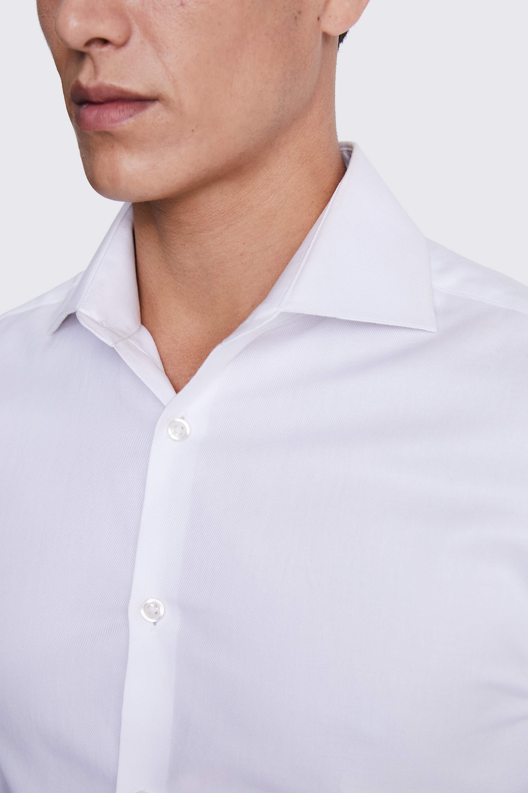 Slim Fit White Twill Shirt | Buy Online at Moss