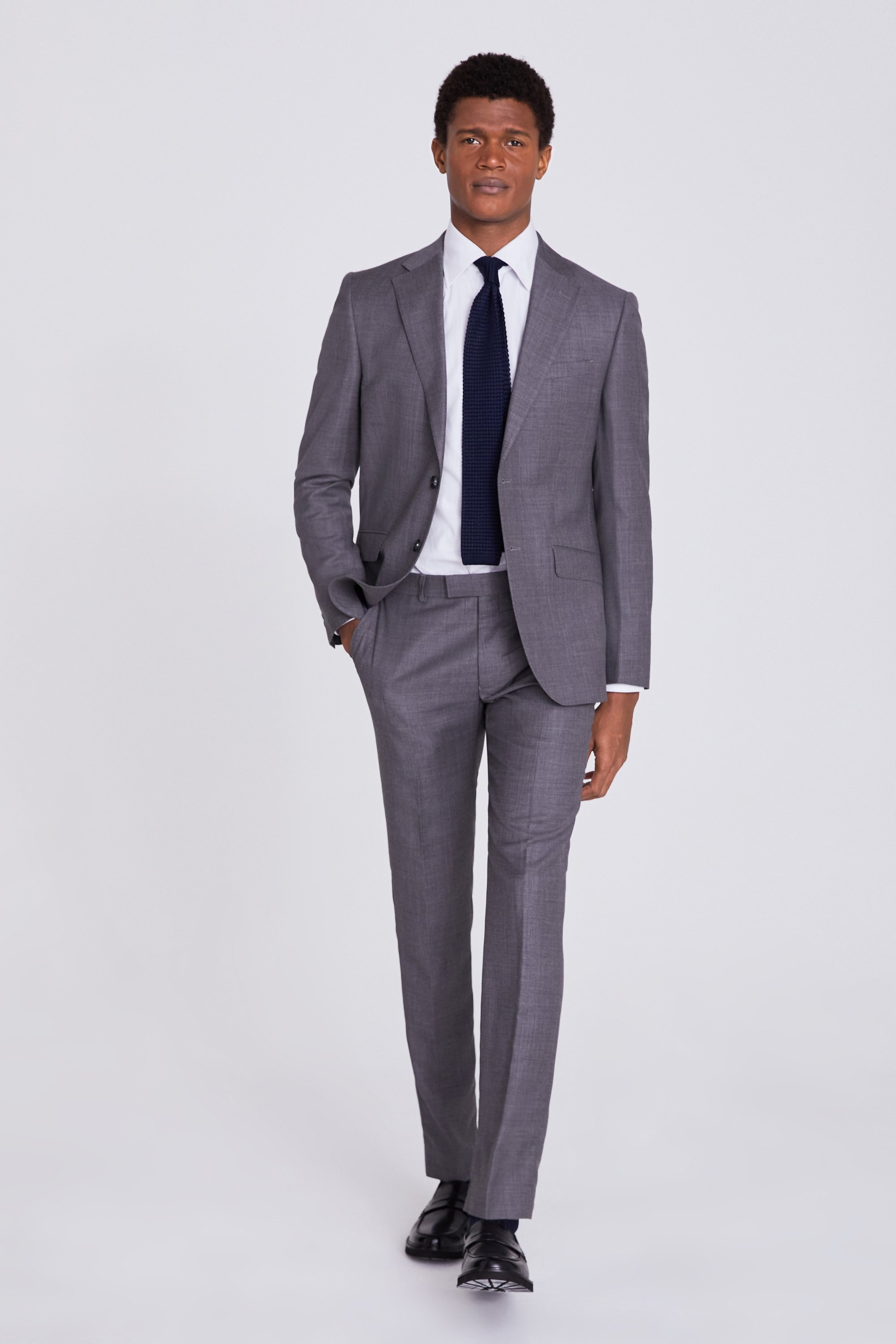 Italian Slim Fit Grey Jacket | Buy Online at Moss