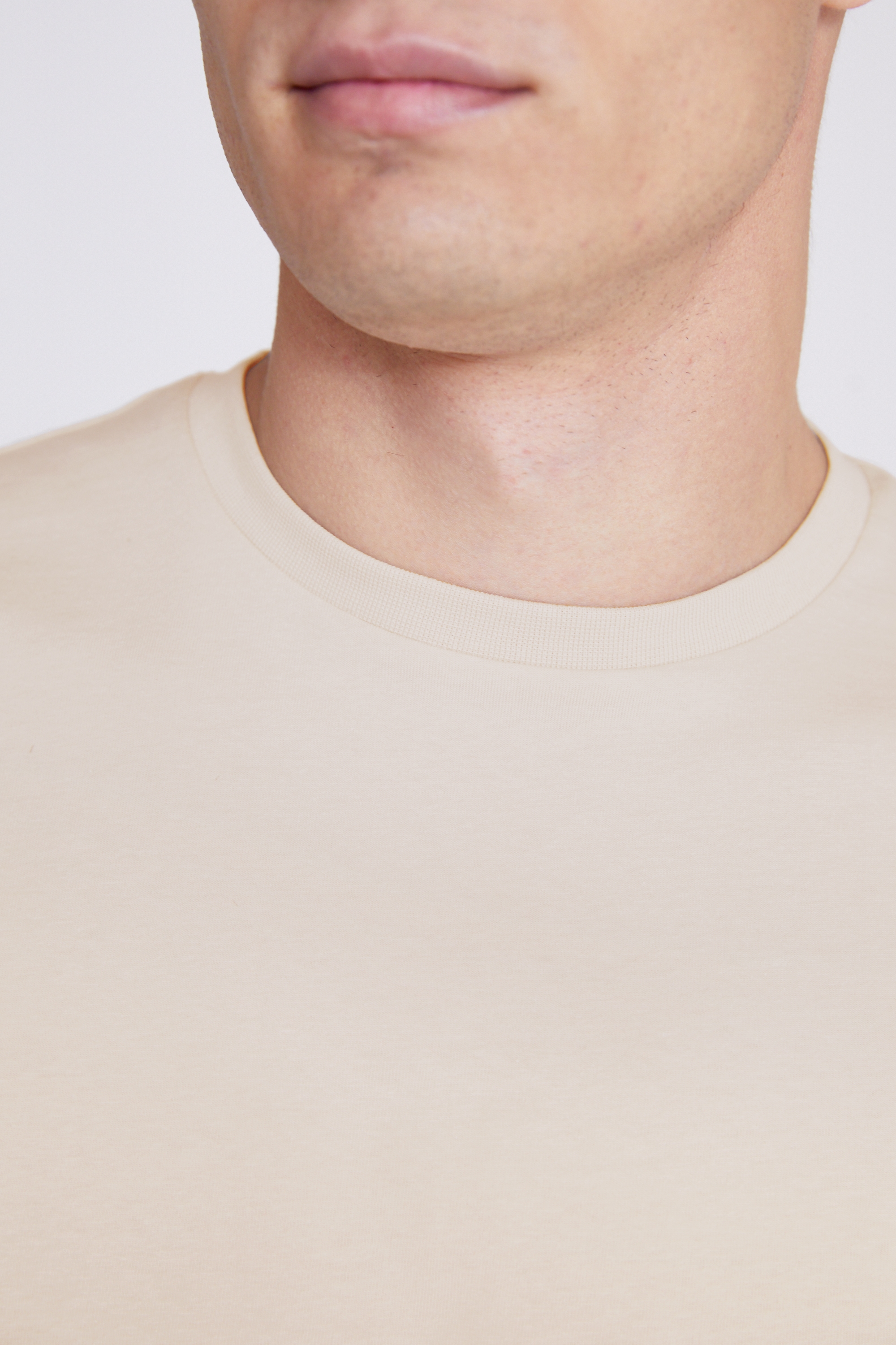Ecru Crew Neck T-Shirt | Buy Online at Moss