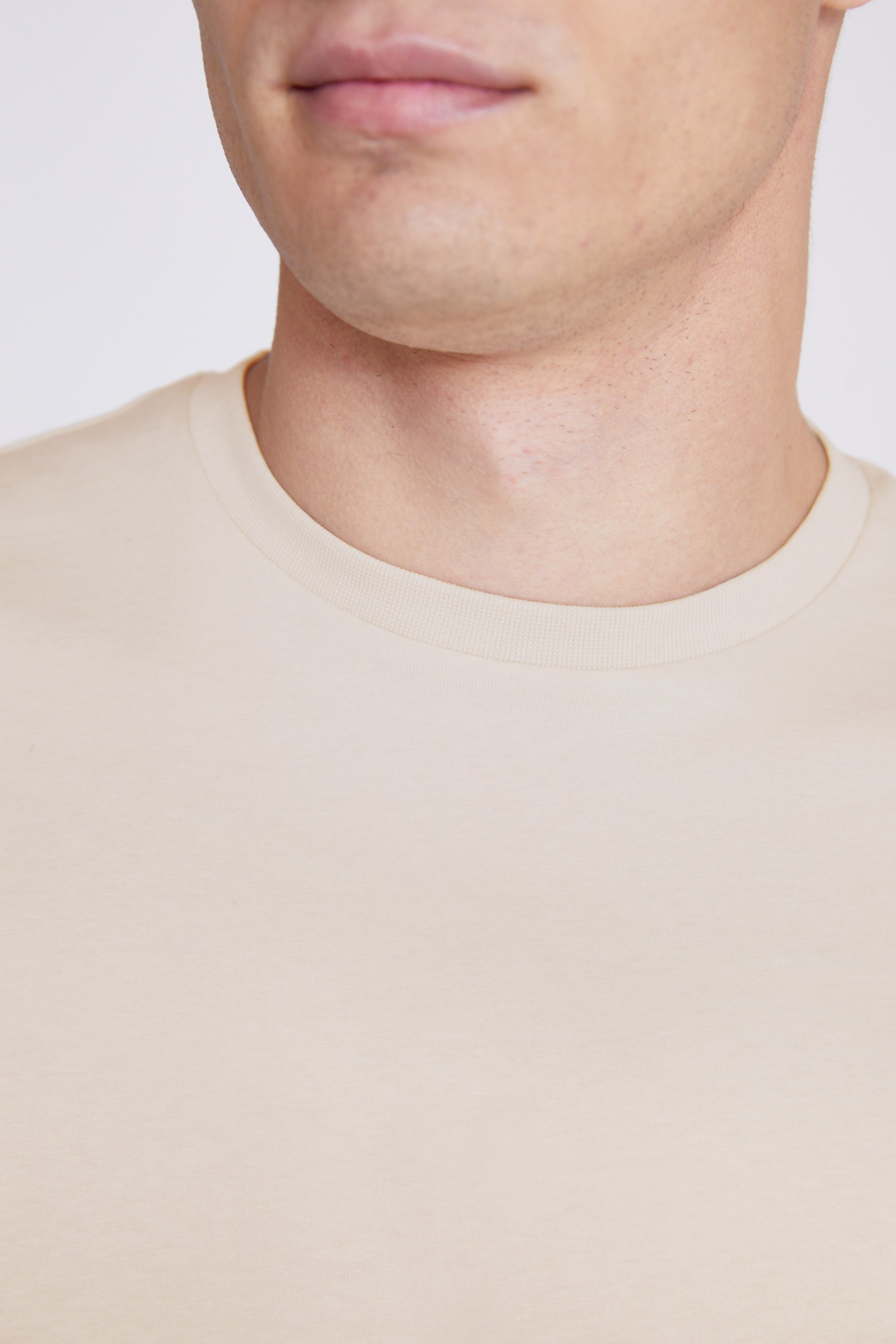 Ecru Crew Neck T-Shirt | Buy Online at Moss